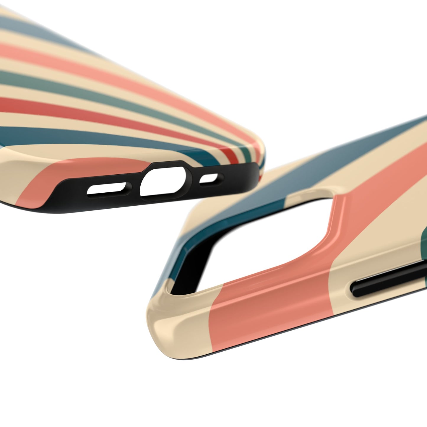 Retro Sunburst Swirl iPhone Case – Dual-Layer Protection with Bold 70s Vibes