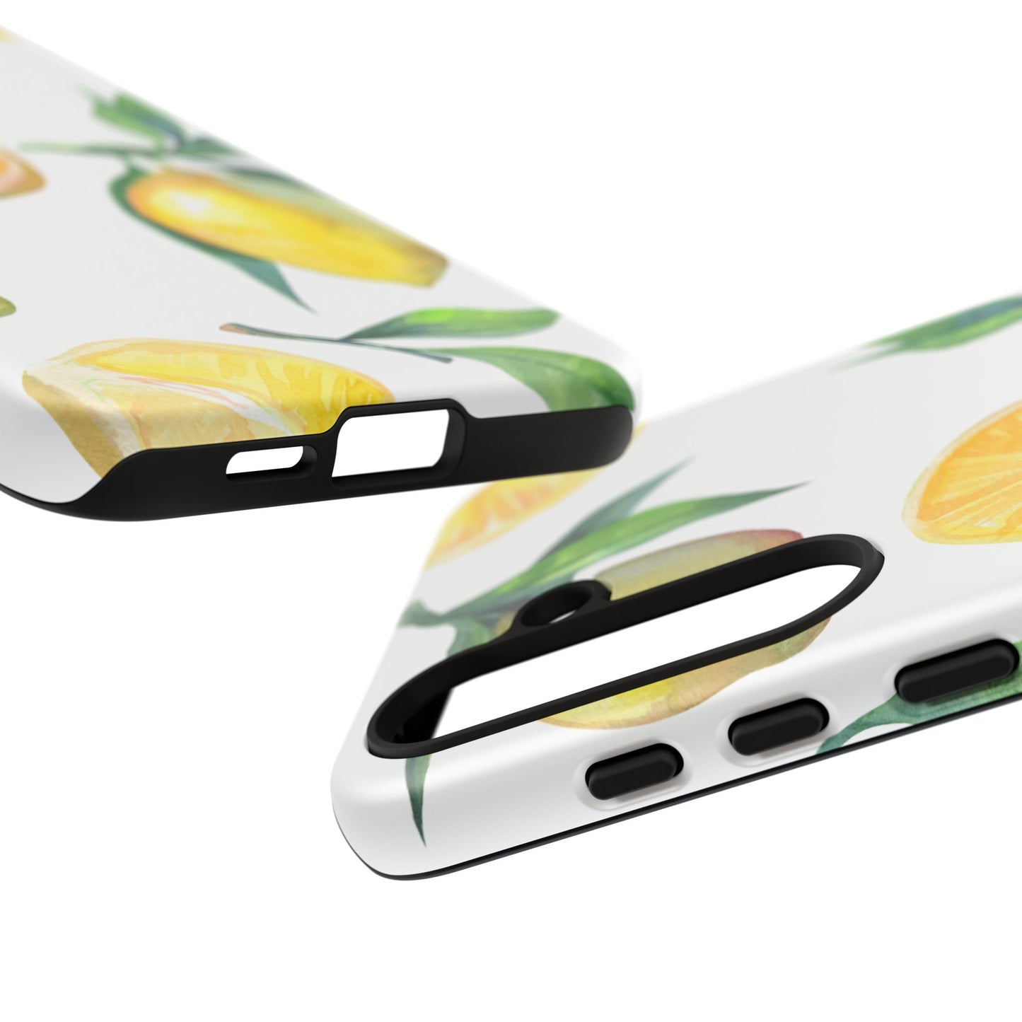 Lemon Grove Watercolor Tough Samsung Galaxy  Case – Fresh Citrus Design, Dual-Layer Protection