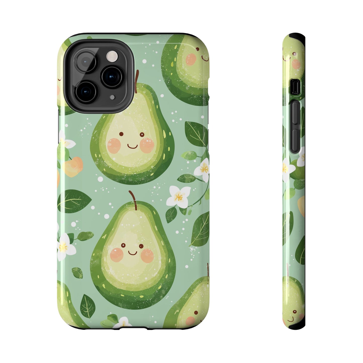 Smiling Avocados Tough iPhone Case – Cute Avocado Design, Dual - Layer Protection - BOGO Cases