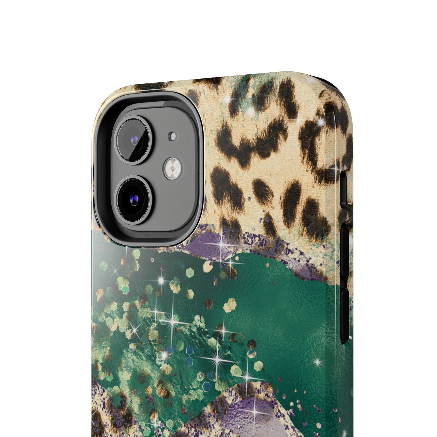 Emerald Glitter Leopard Print - iPhone Series Case