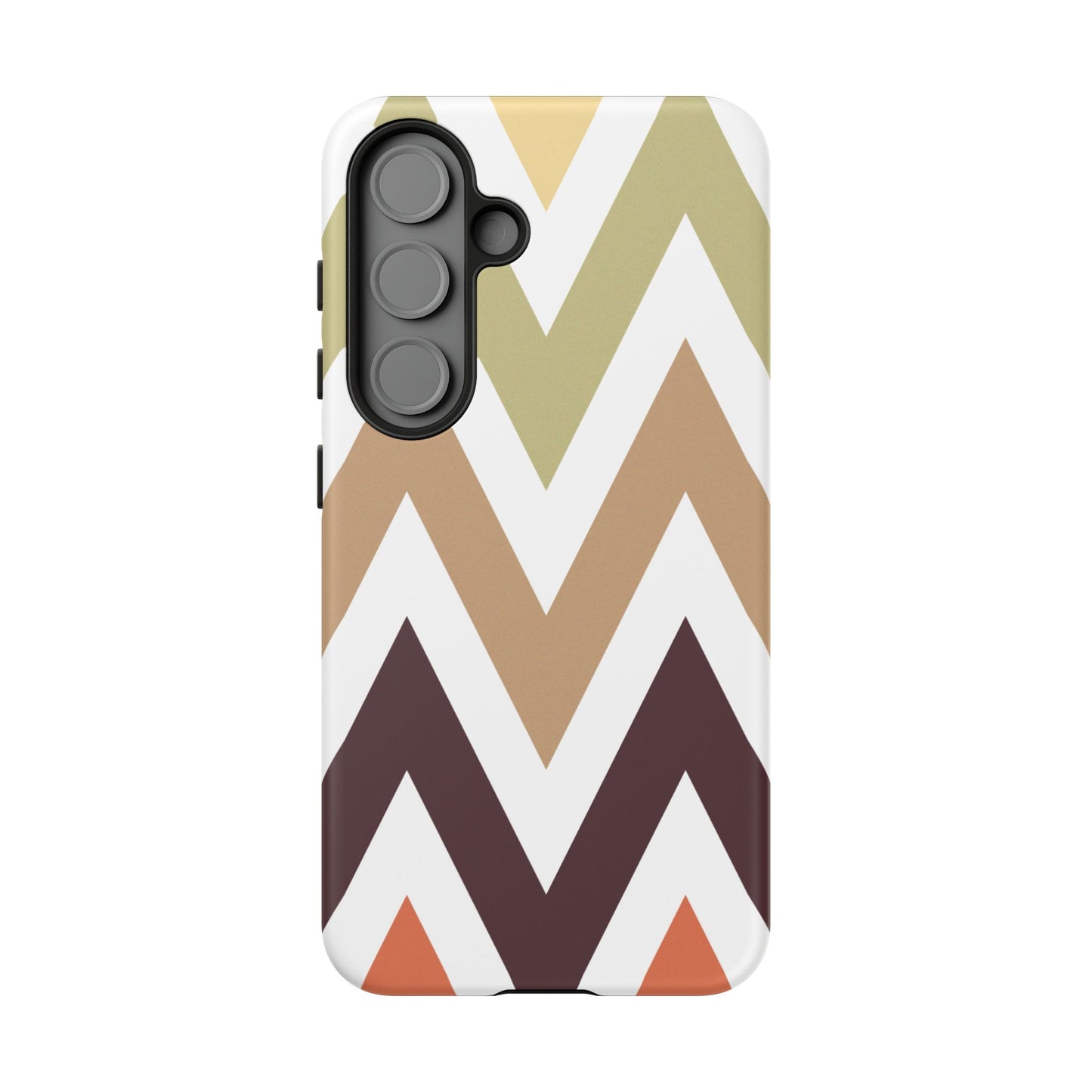 Earthy Chevron Samsung Galaxy Case – Boho-Inspired Design with Dual-Layer Protection