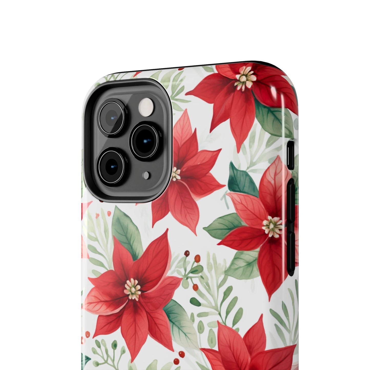 Festive Poinsettia Holiday Pattern – iPhone Series Case