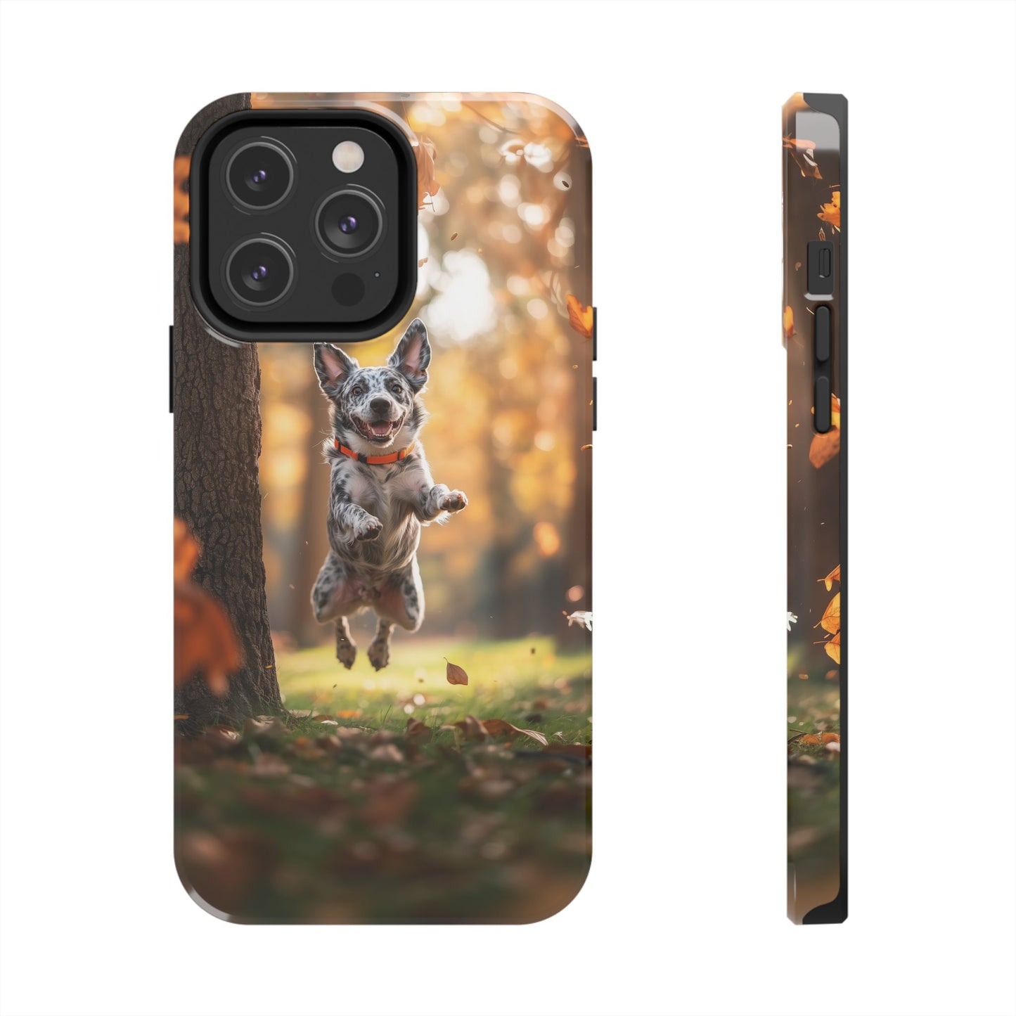 Energetic Blue Heeler Forest Pup Phone Case – Durable Outdoor-Inspired Design