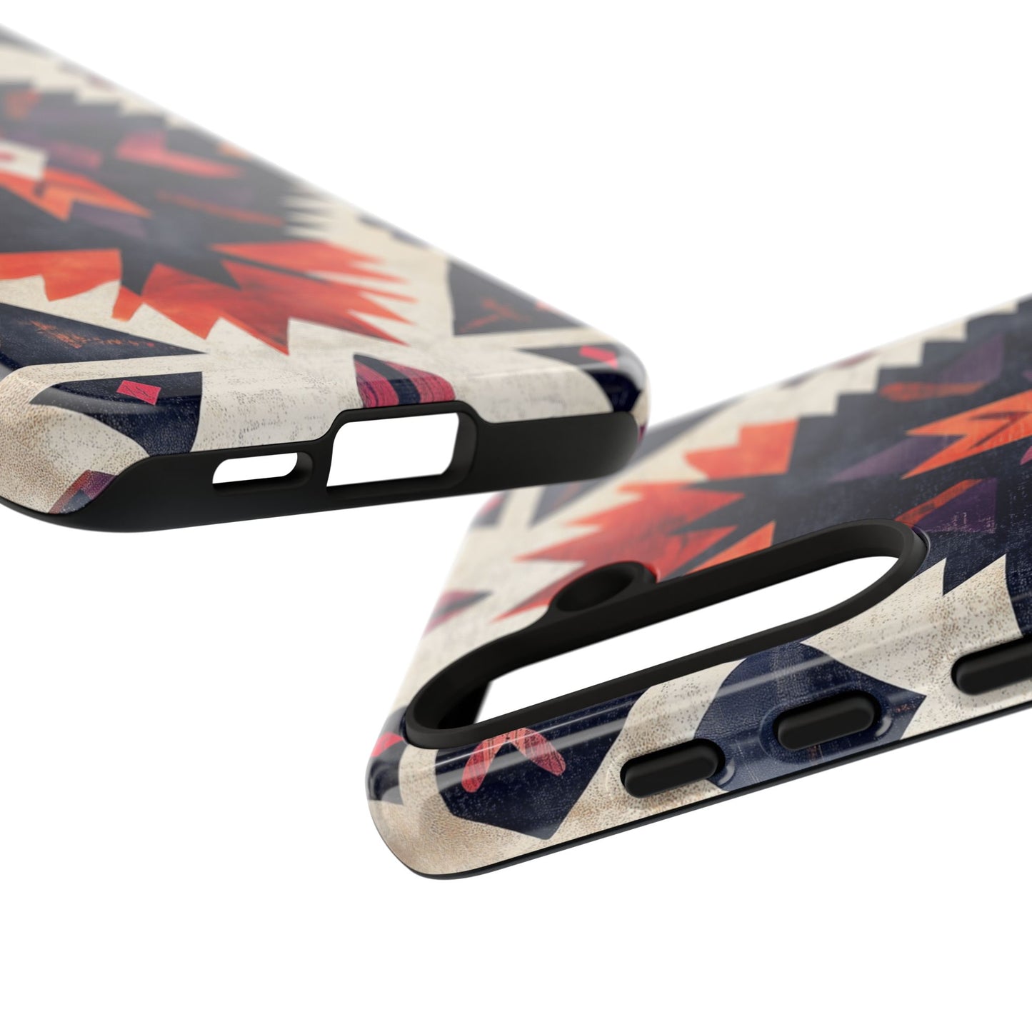 Boho Tribal Starburst Tough Samsung Galaxy  Case – Vibrant Geometric Design, Dual-Layer Protection