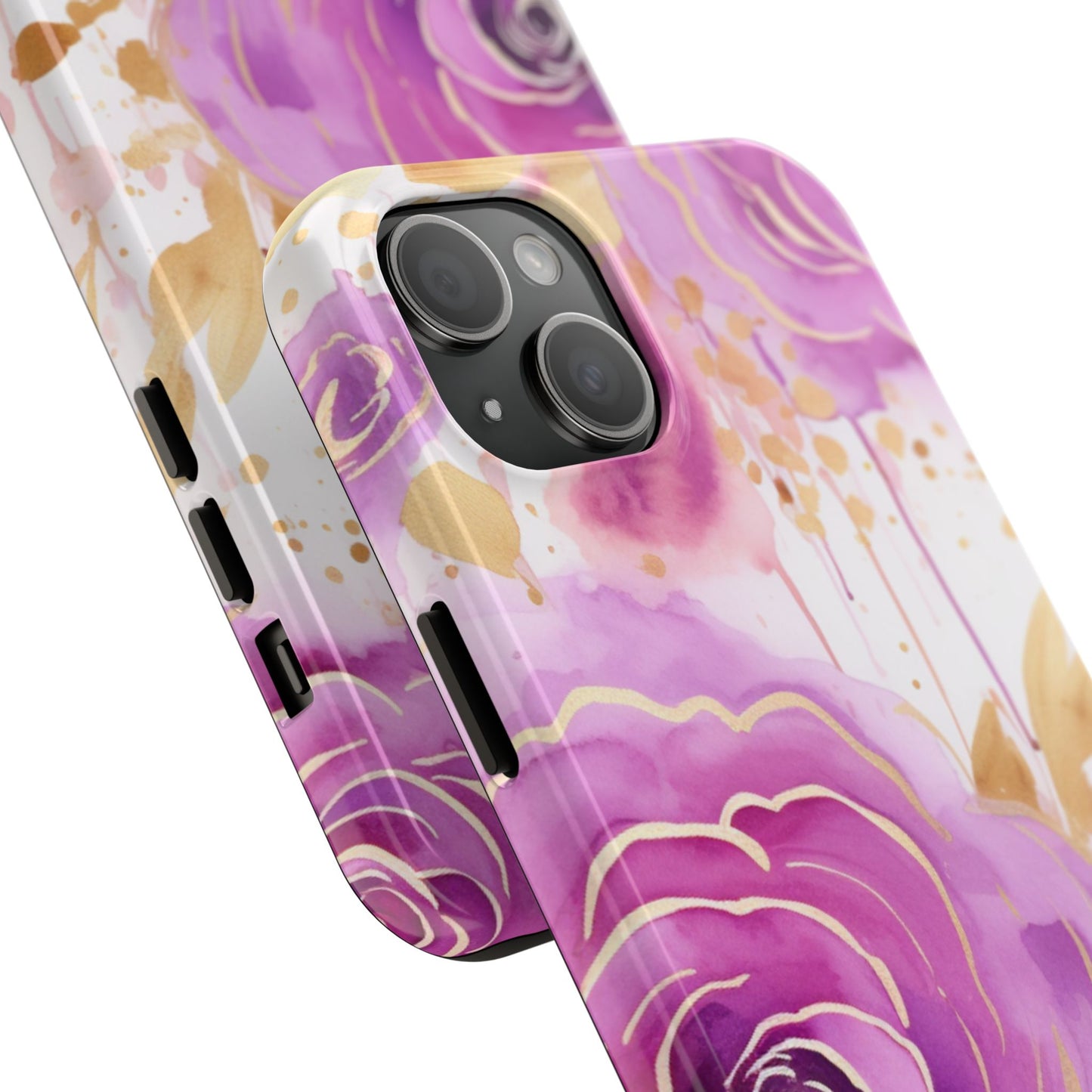 Radiant Purple & Gold Floral - iPhone Series Case
