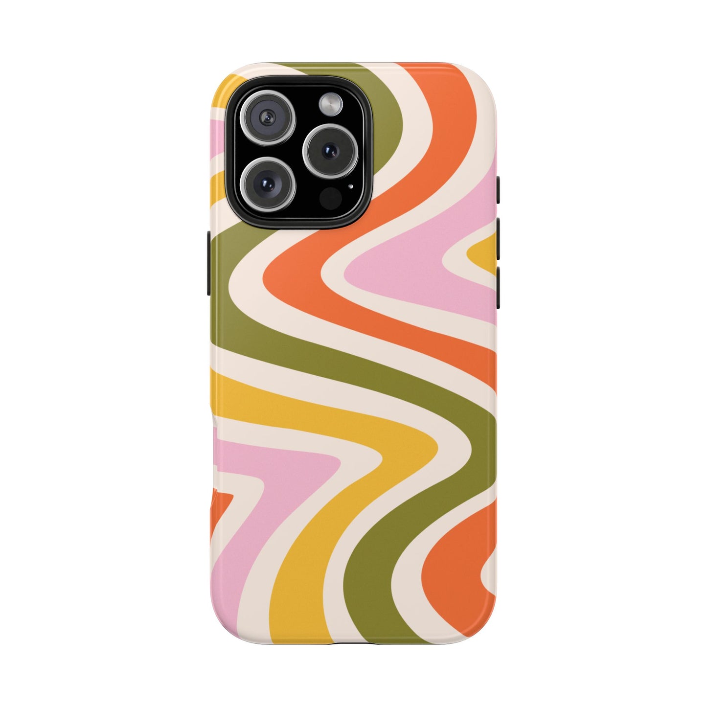 Retro Groove iPhone Case – 70s-Inspired Design with Dual-Layer Protection