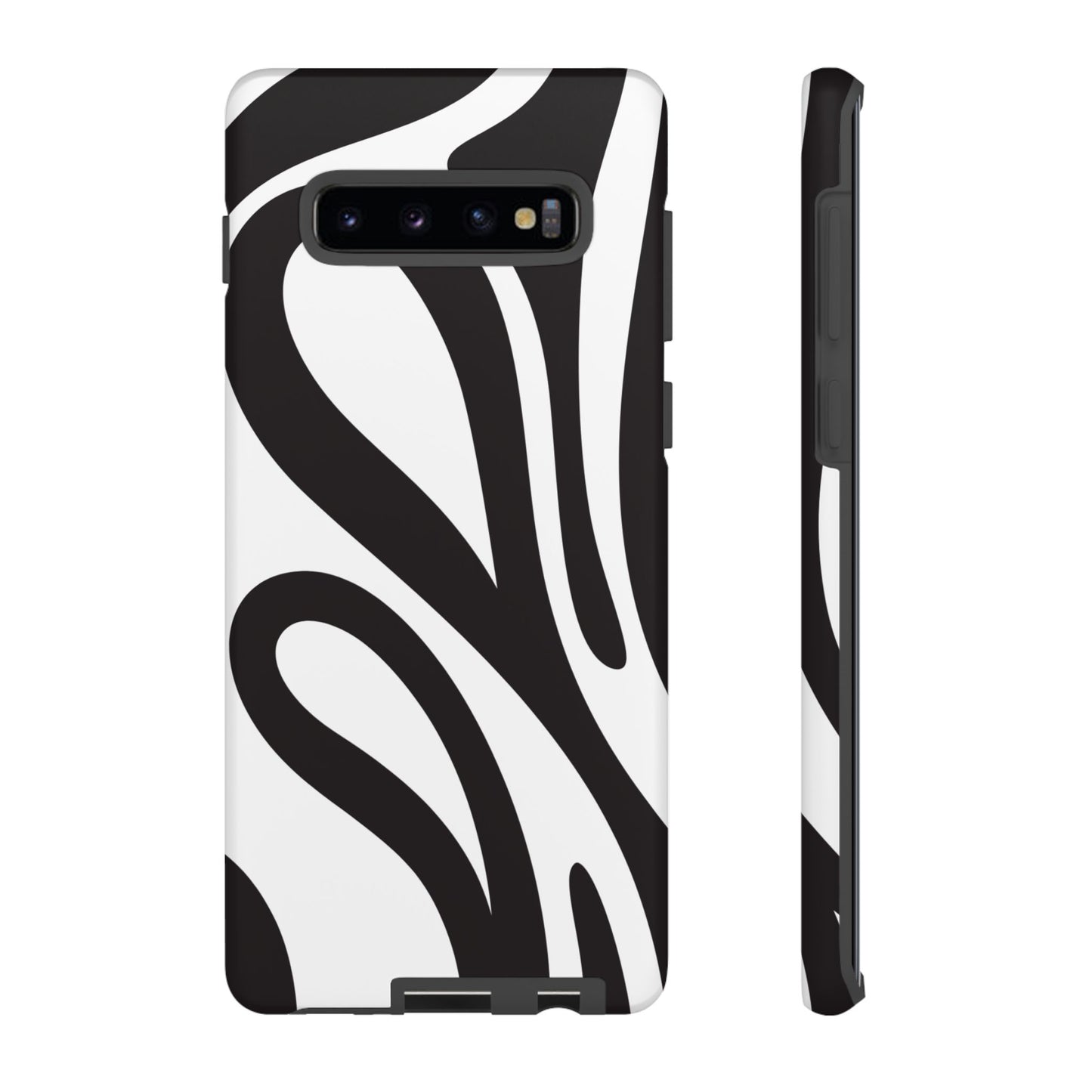 Modern Black and White Abstract Tough Samsung Galaxy Case – Bold Graphic Pattern with Dual-Layer Protection