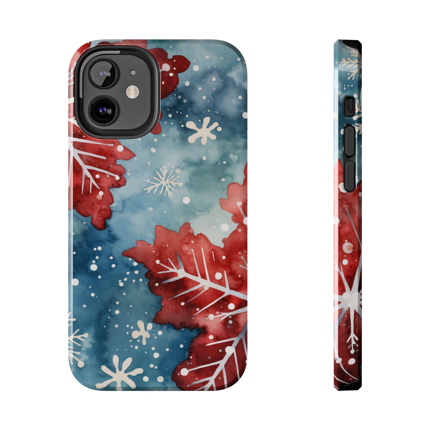 Crimson Snowflake Charm – iPhone Case Details: