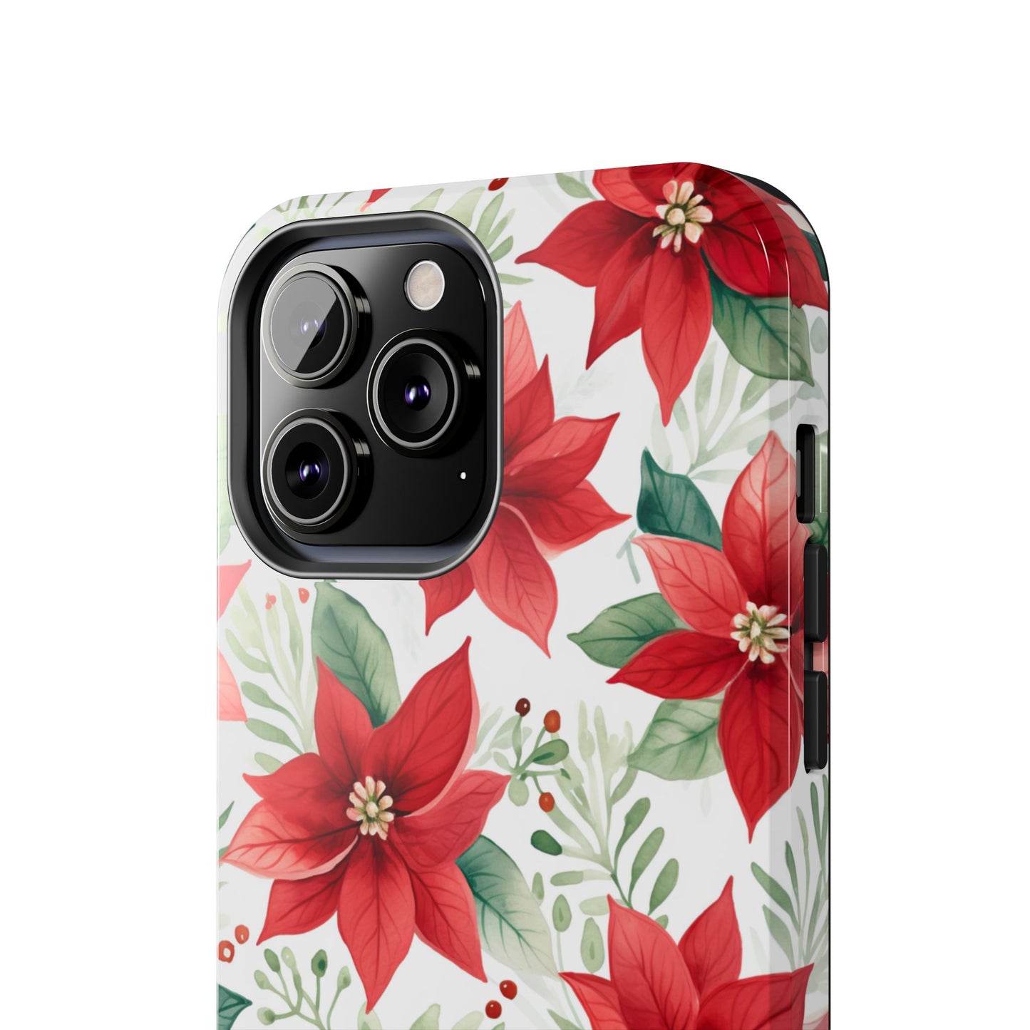 Festive Poinsettia Holiday Pattern – iPhone Series Case