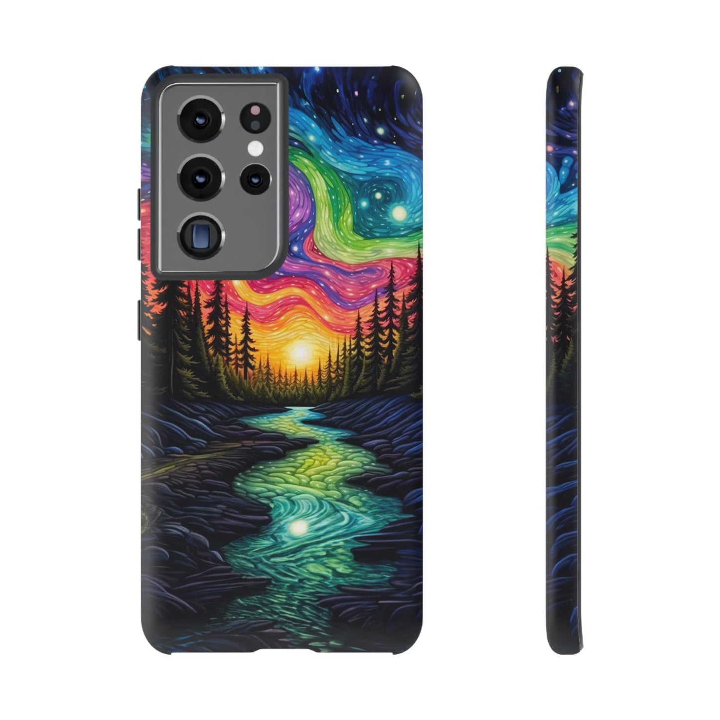 Celestial Nightscape Samsung Galaxy Case – Vibrant River and Starry Sky Design