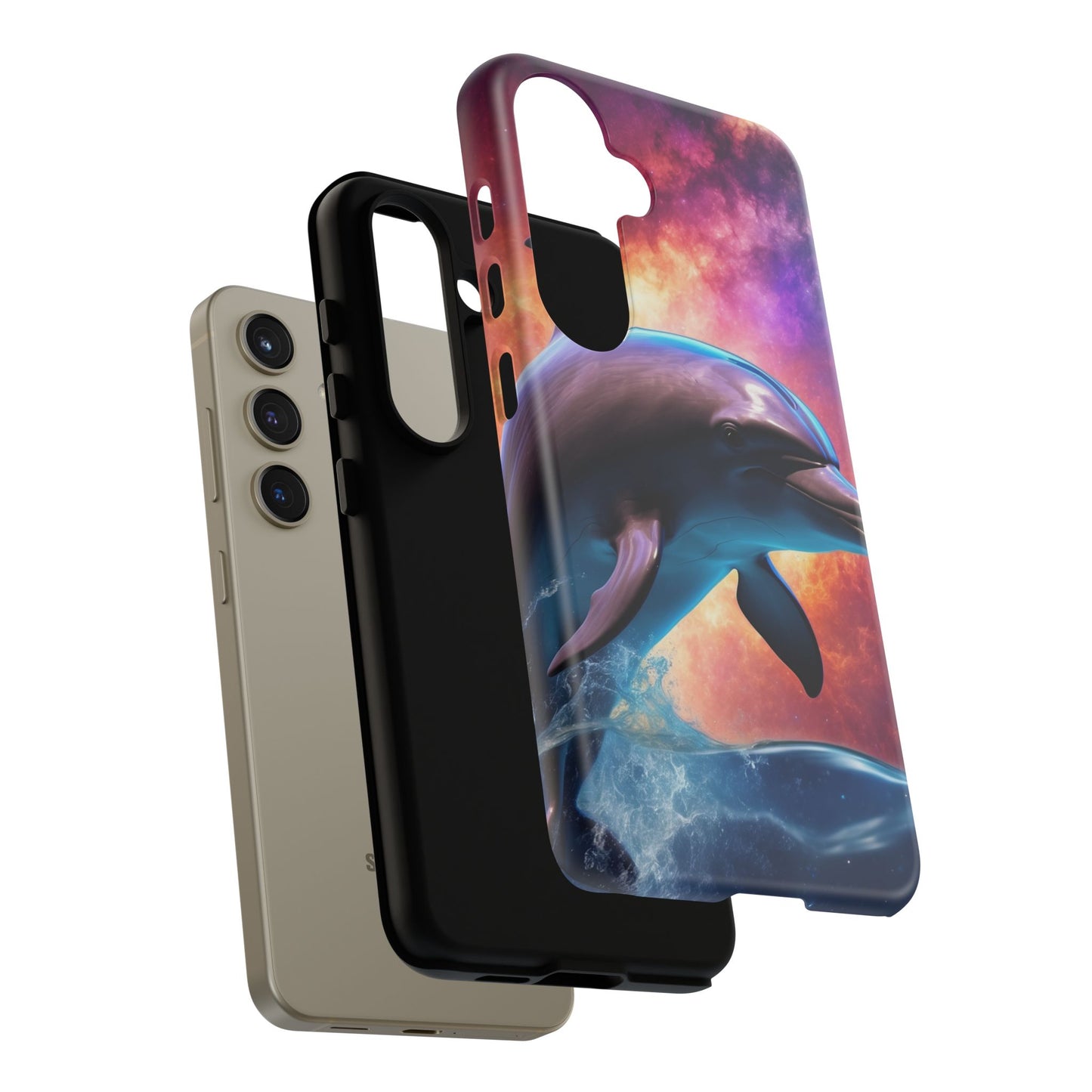 Cosmic Dolphin Galaxy Art - Samsung Galaxy Case