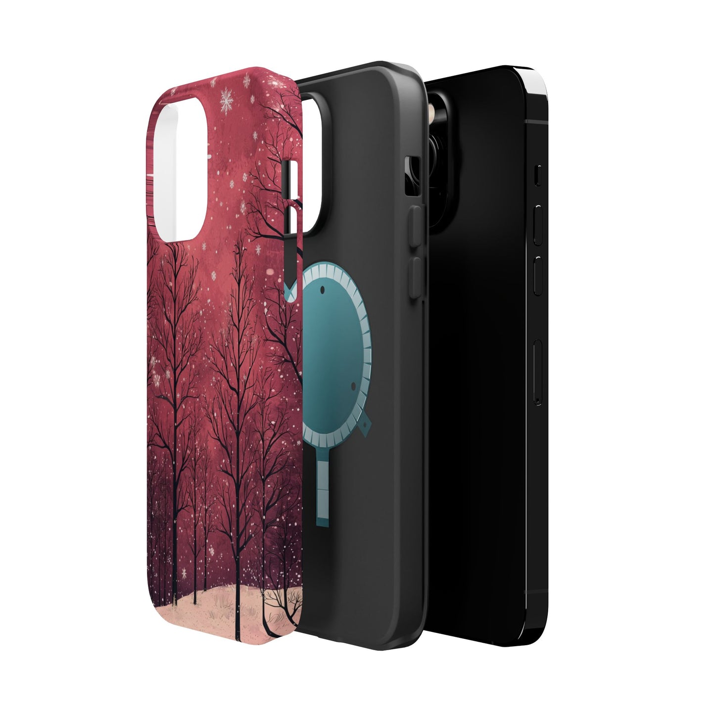 Pink Winter Twilight Forest - MagSafe iPhone Series Case