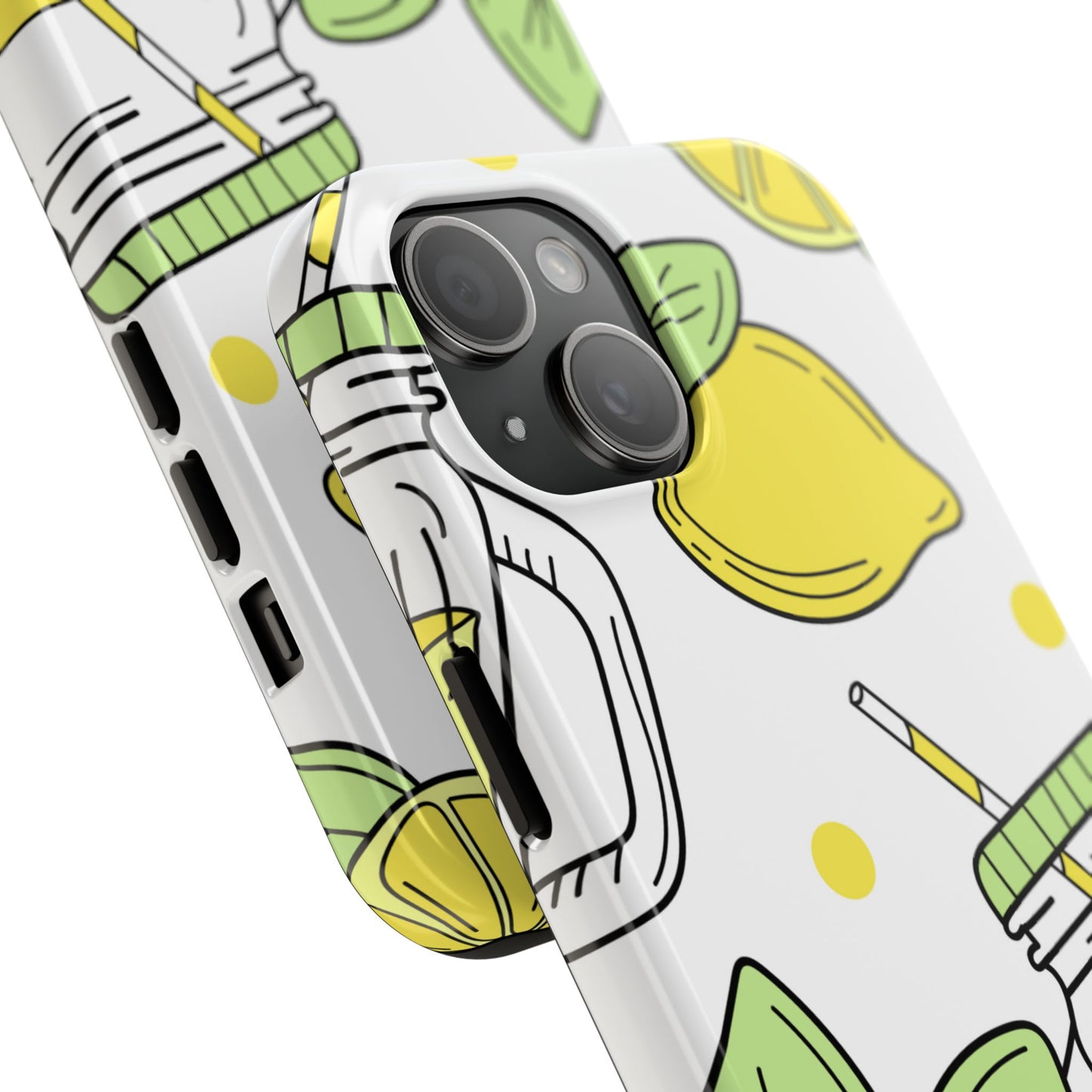 Lemonade Love Tough iPhone Case – Fun Lemon Mason Jar Design, Dual - Layer Protection - BOGO Cases