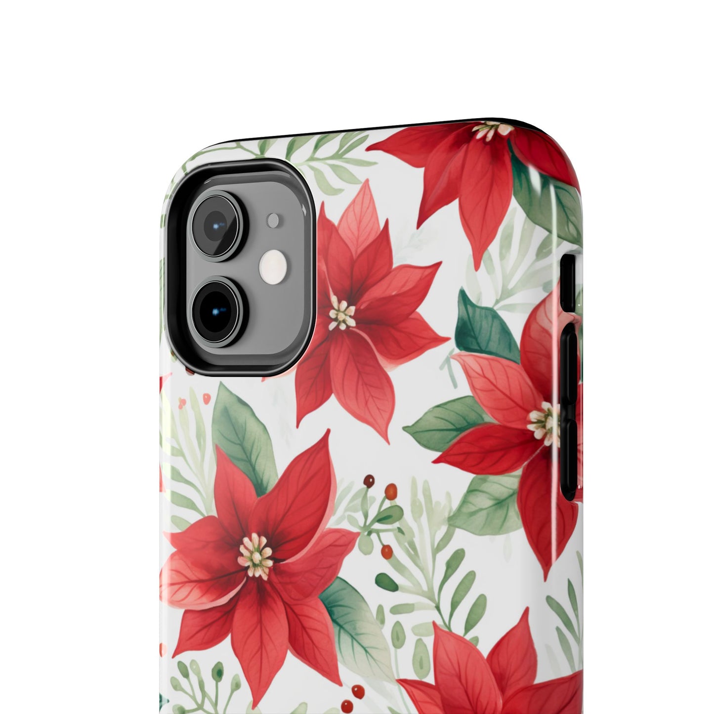 Festive Poinsettia Holiday Pattern – iPhone Series Case