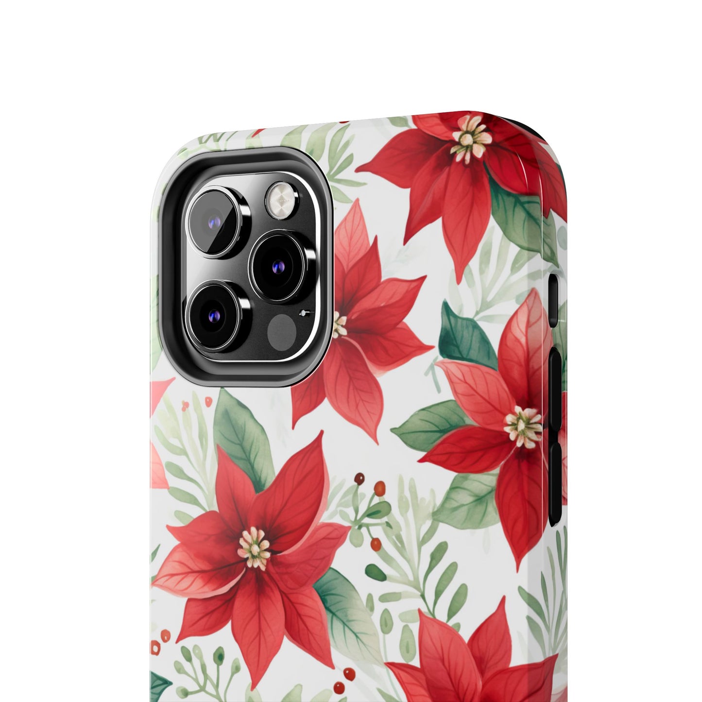 Festive Poinsettia Holiday Pattern – iPhone Series Case
