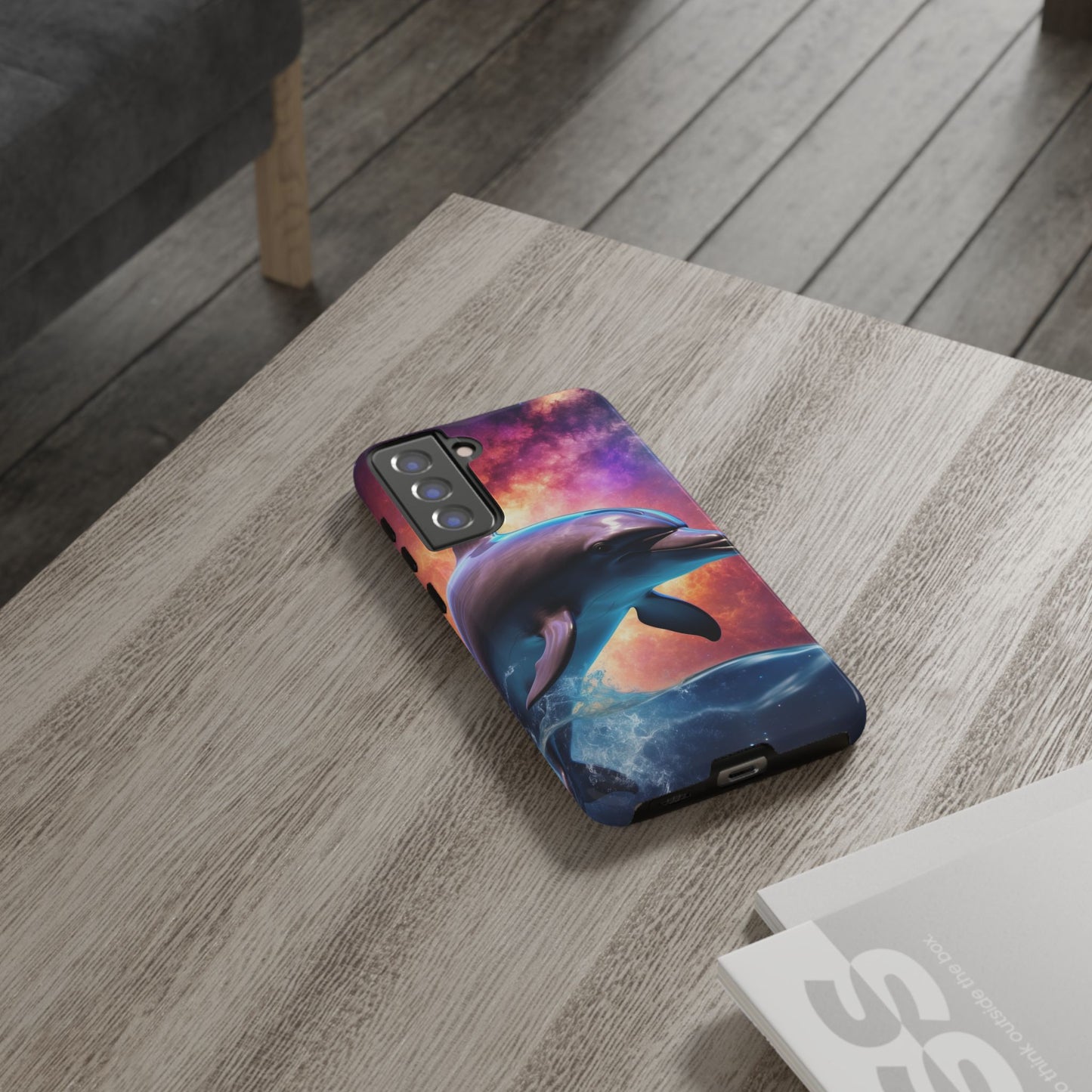 Cosmic Dolphin Galaxy Art - Samsung Galaxy Case