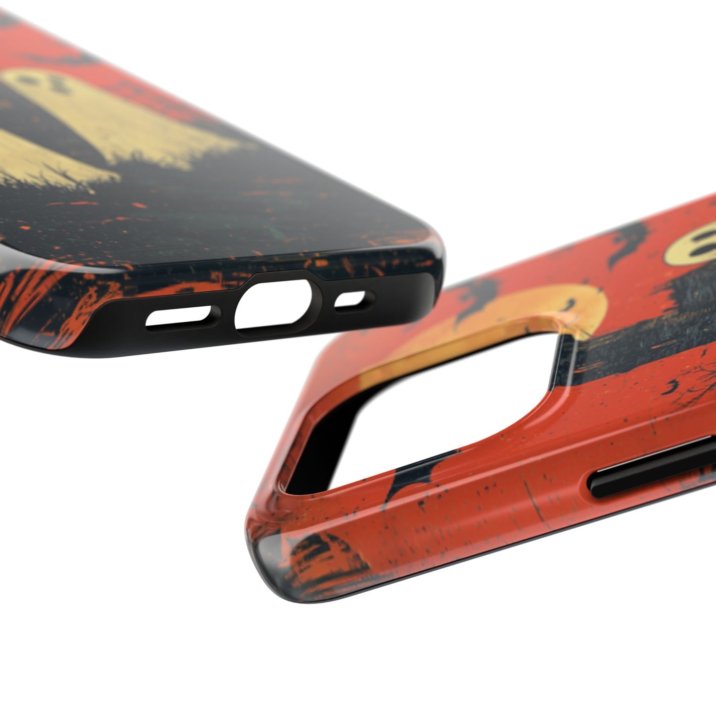 Haunted House & Ghosts iPhone Case – Spooky Halloween Full Moon Design