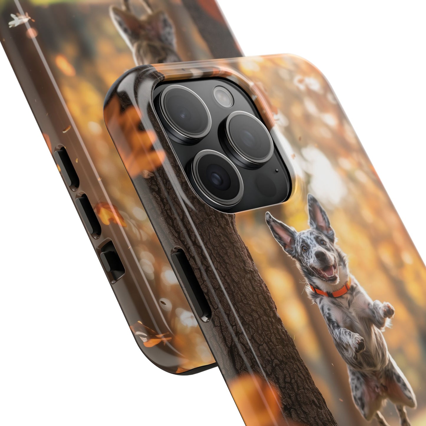 Energetic Blue Heeler Forest Pup Phone Case – Durable Outdoor-Inspired Design