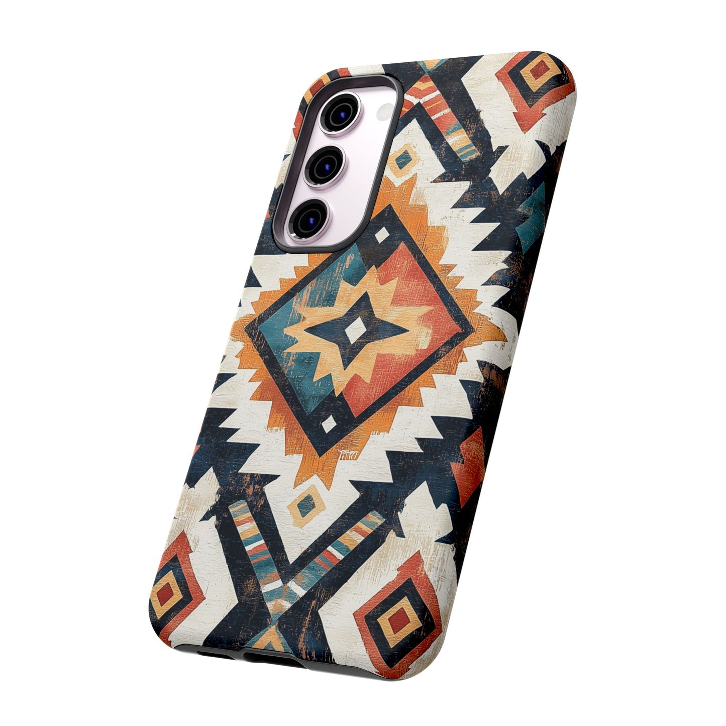 Vintage Southwestern Diamond Tough Samsung Galaxy Case – Rustic Tribal Design, Dual-Layer Protection