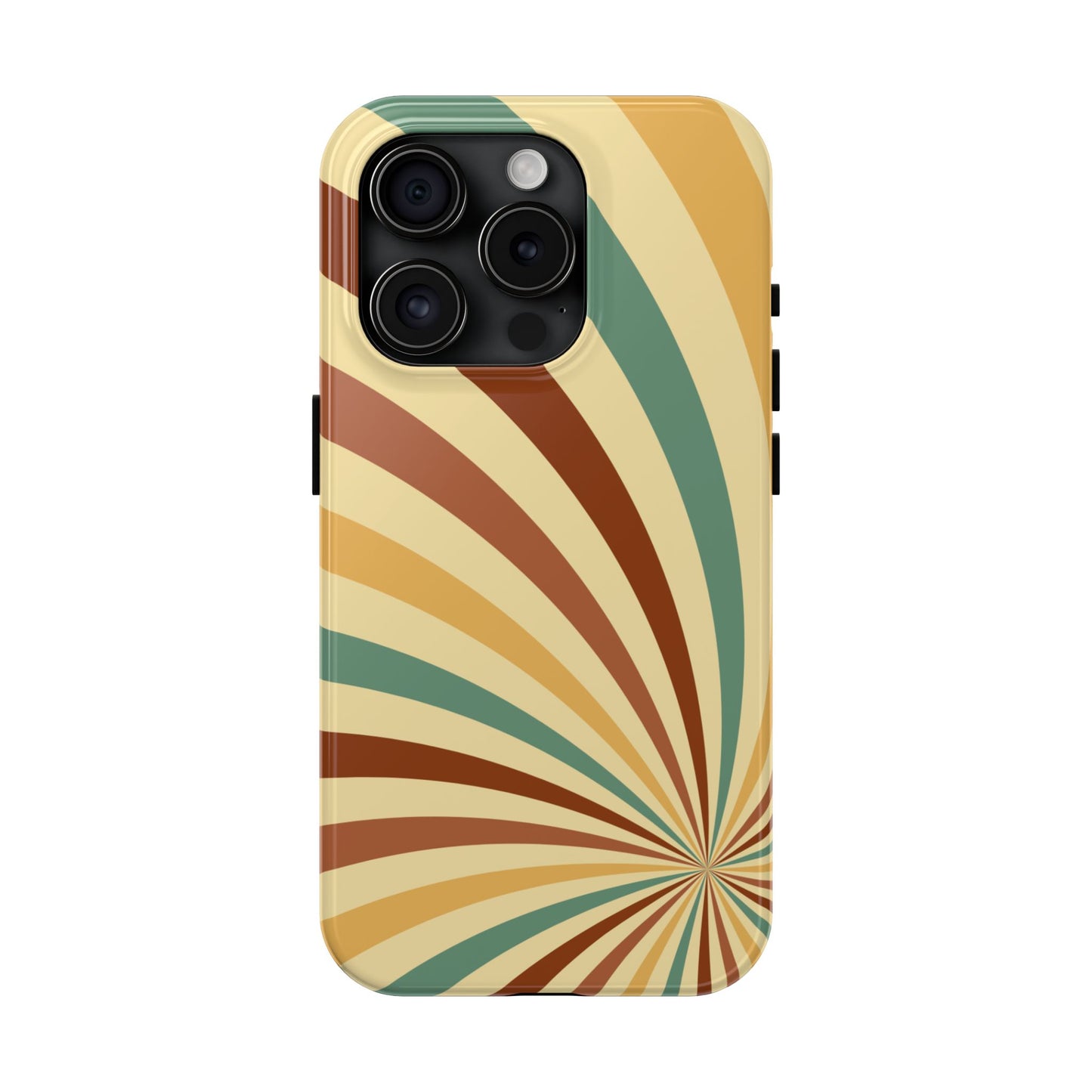Earthy Retro Swirl iPhone Case – Dual-Layer Protection with 70s-Inspired Earth Tones