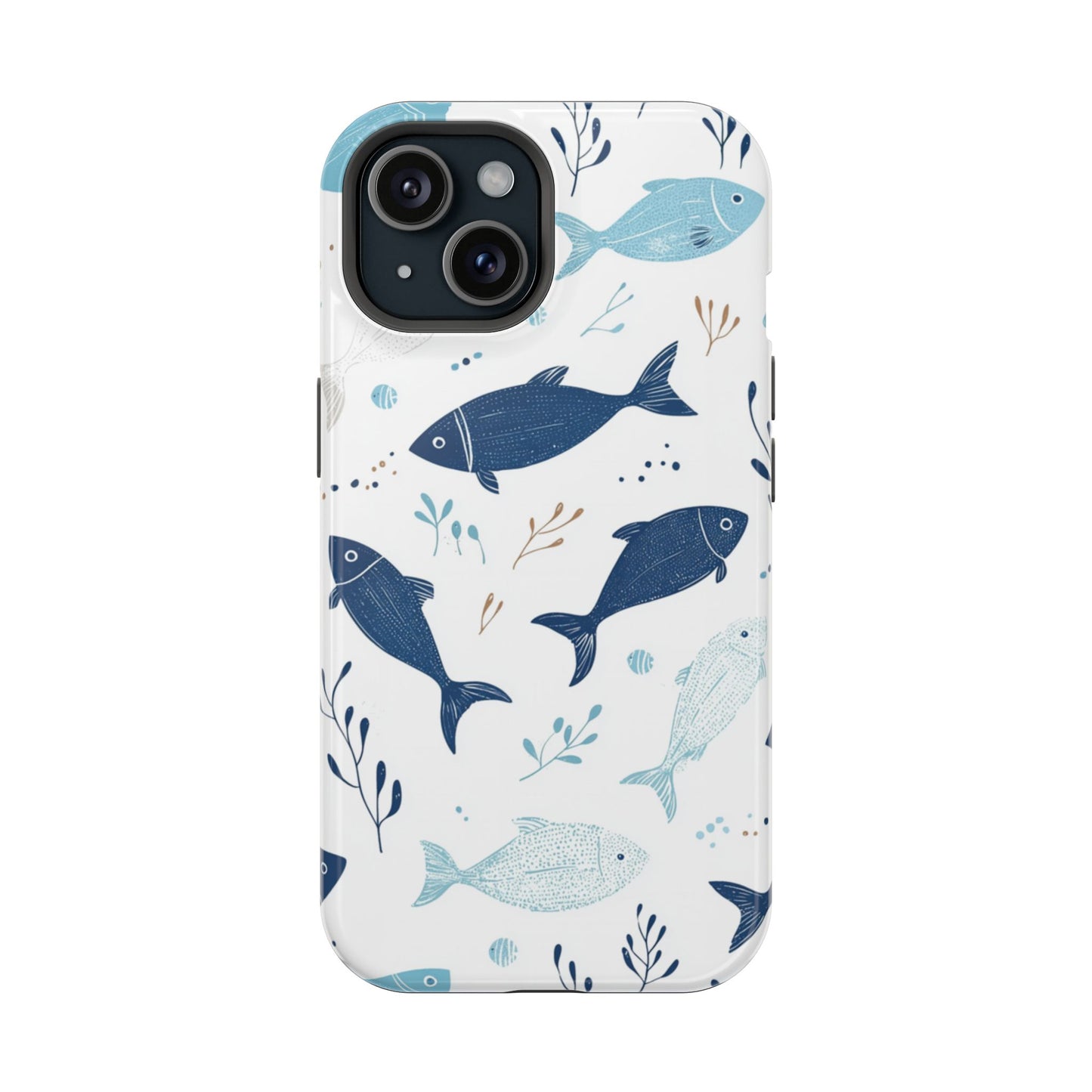 Oceanic Blue Fish Pattern - MagSafe iPhone Series Case