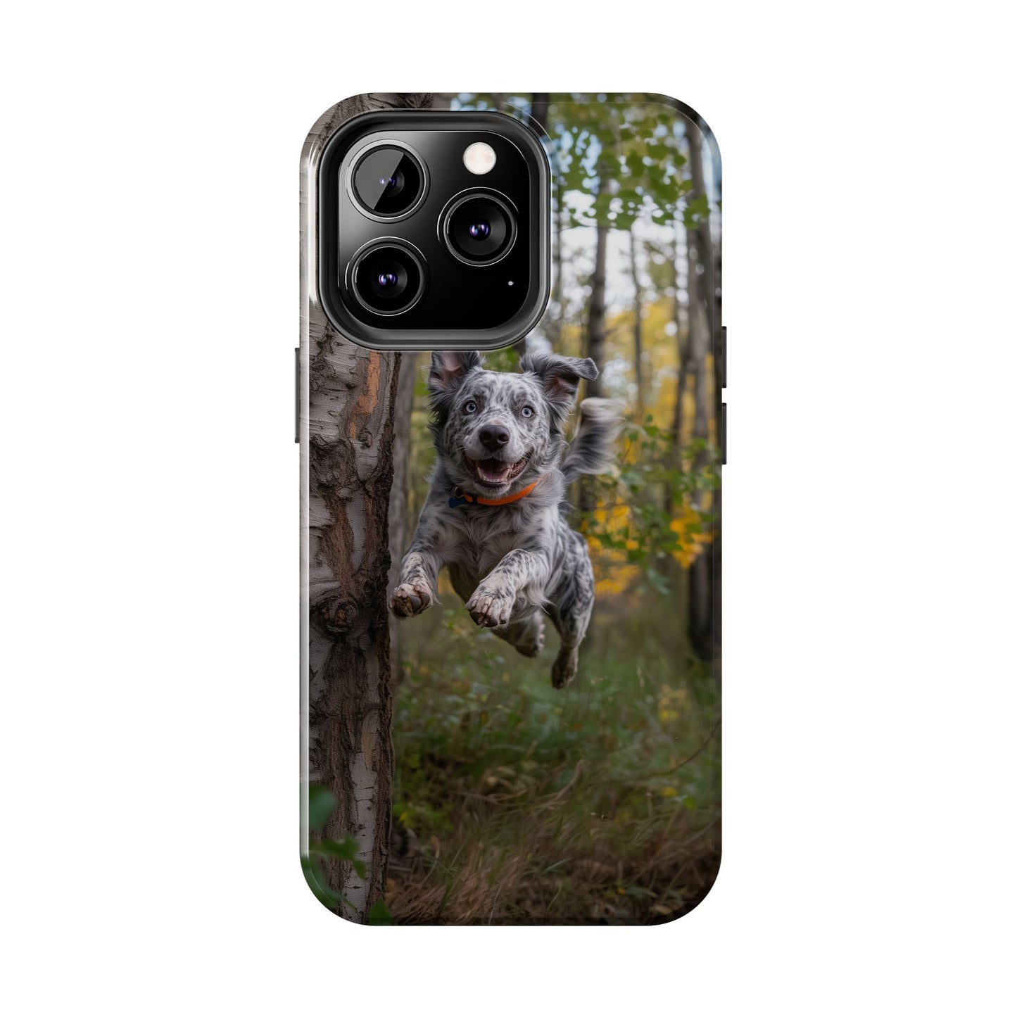 Happy Forest Dog iPhone Case – Nature-Inspired Protective Cover