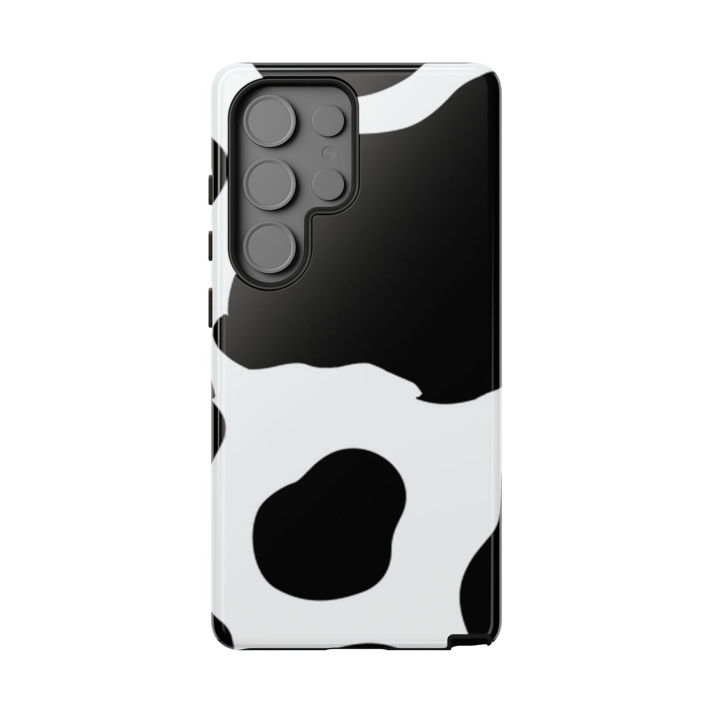 Bold Black and White Cow Print Tough Samsung Galaxy Case – Modern Animal Pattern with Dual-Layer Protection