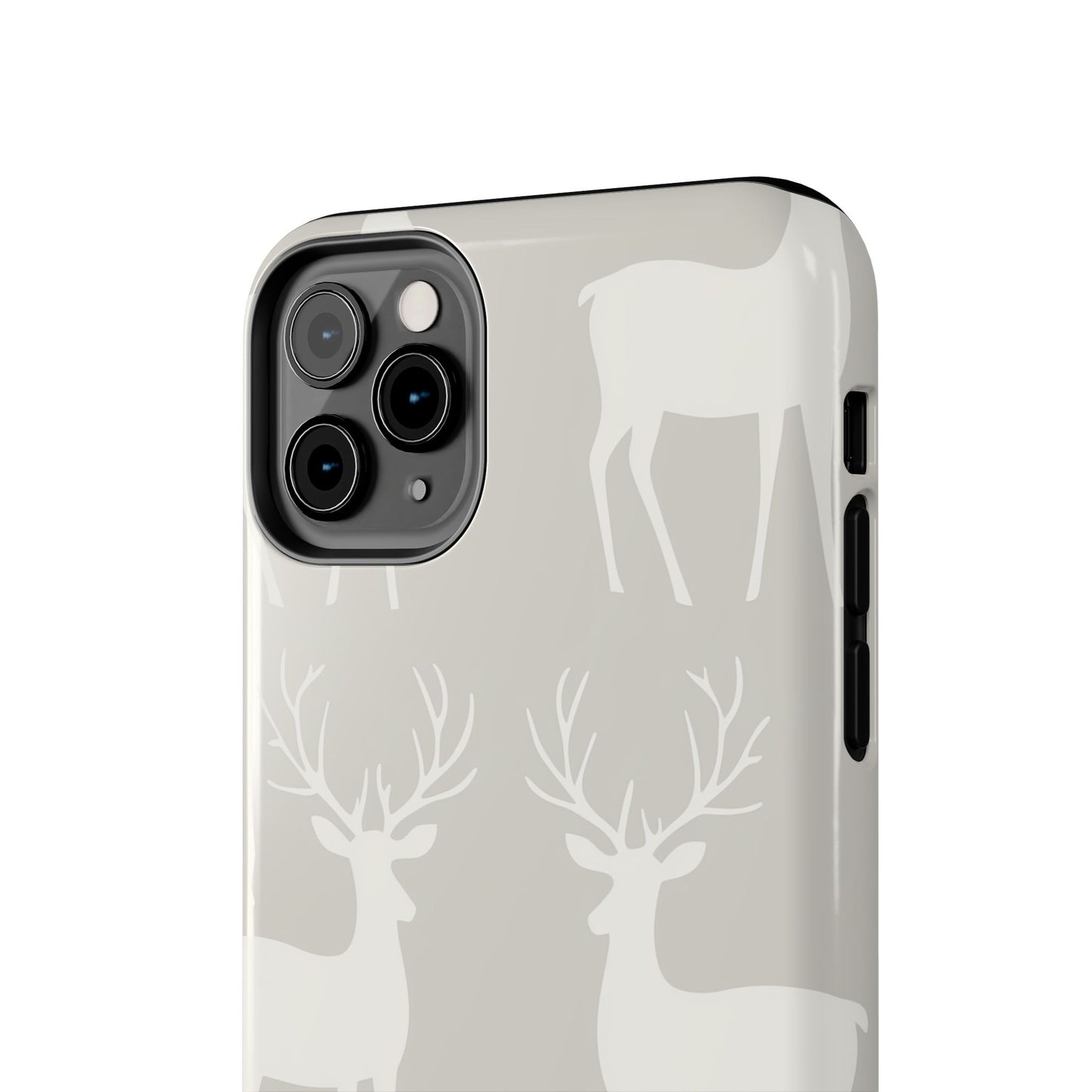 Elegant White Reindeer Pattern – iPhone Series Case