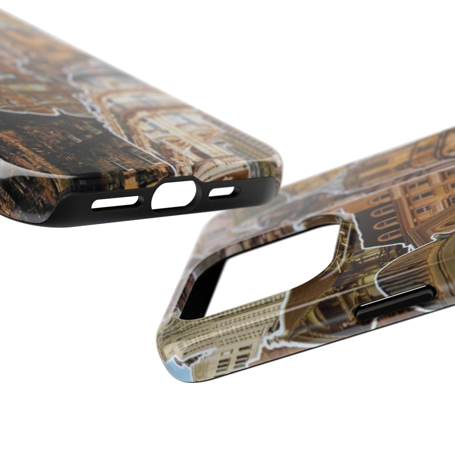 Vintage Architectural Collage iPhone Case – Tough Dual - Layer Protection with Matte Finish - BOGO Cases