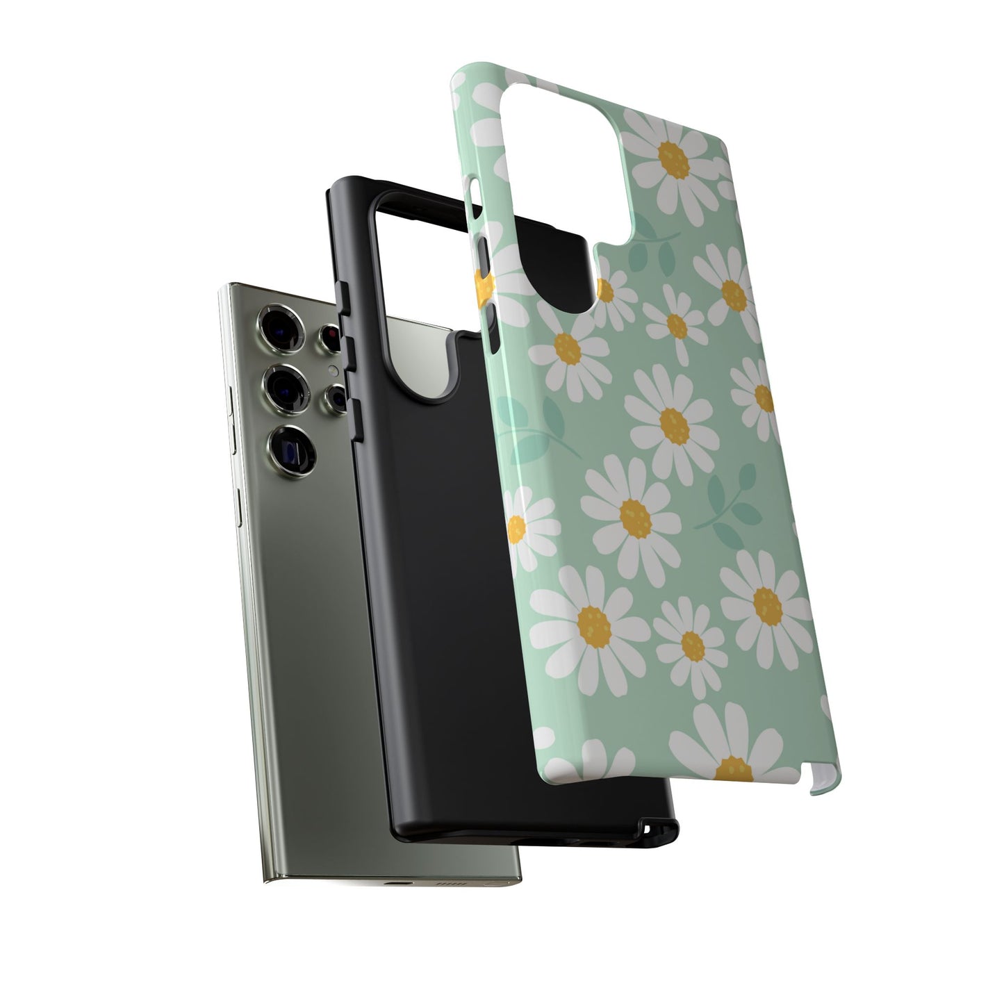 Charming Daisy Floral Tough Samsung Galaxy Case – Spring Pastel Design, Shockproof & Slim