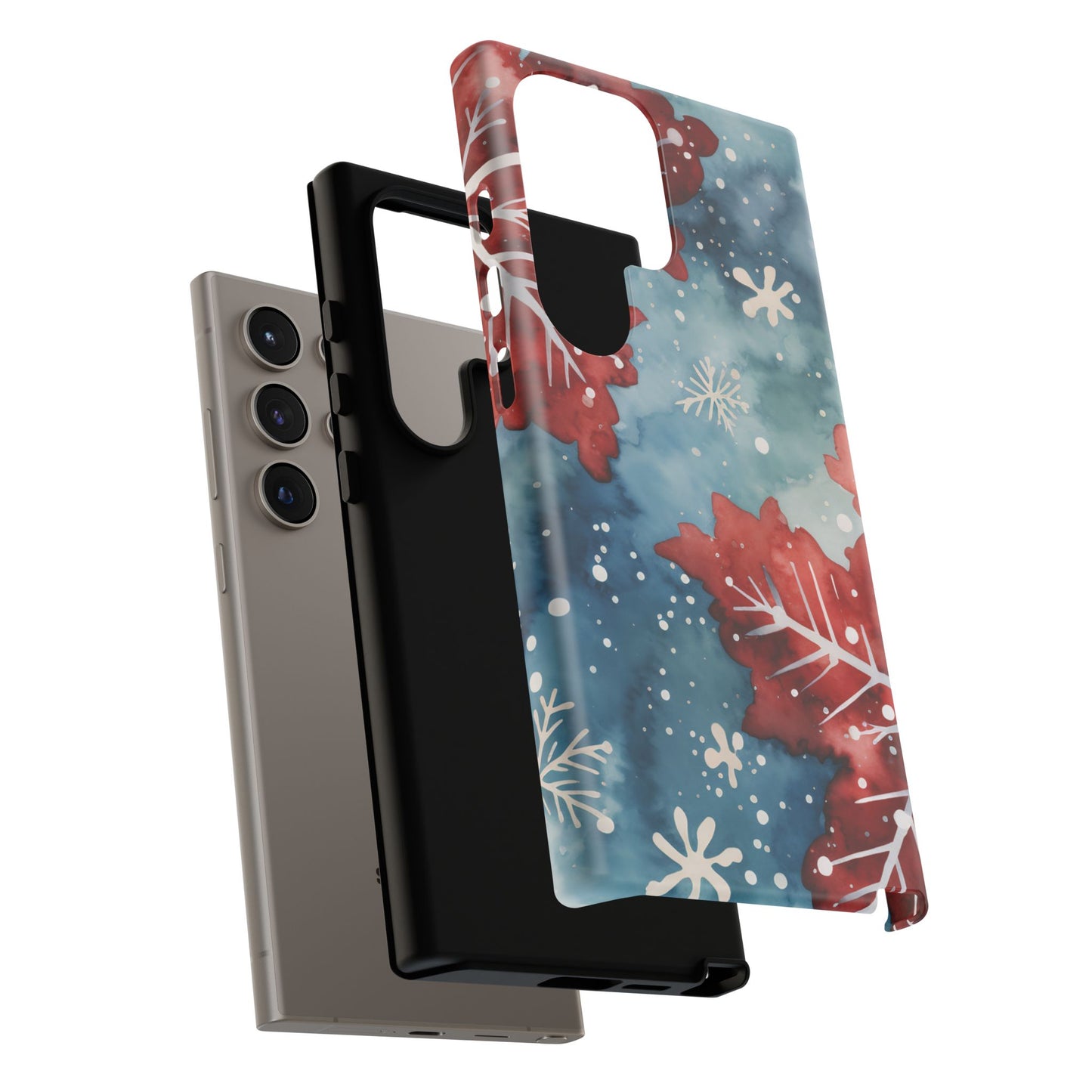 Crimson Snowflake Charm – Samsung Galaxy Case