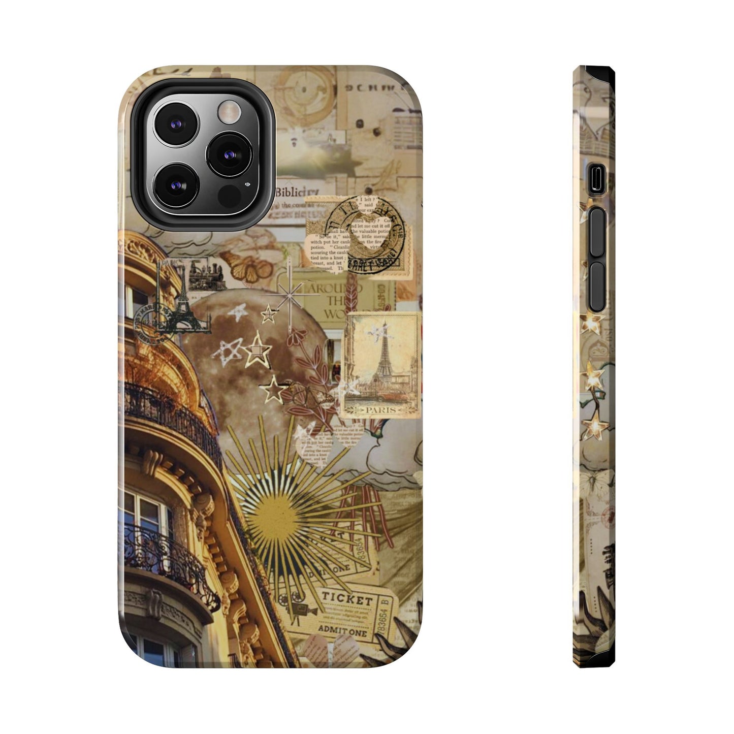 Parisian Dream Collage iPhone Case – Dual - Layer Protection with Vintage French Aesthetic - BOGO Cases