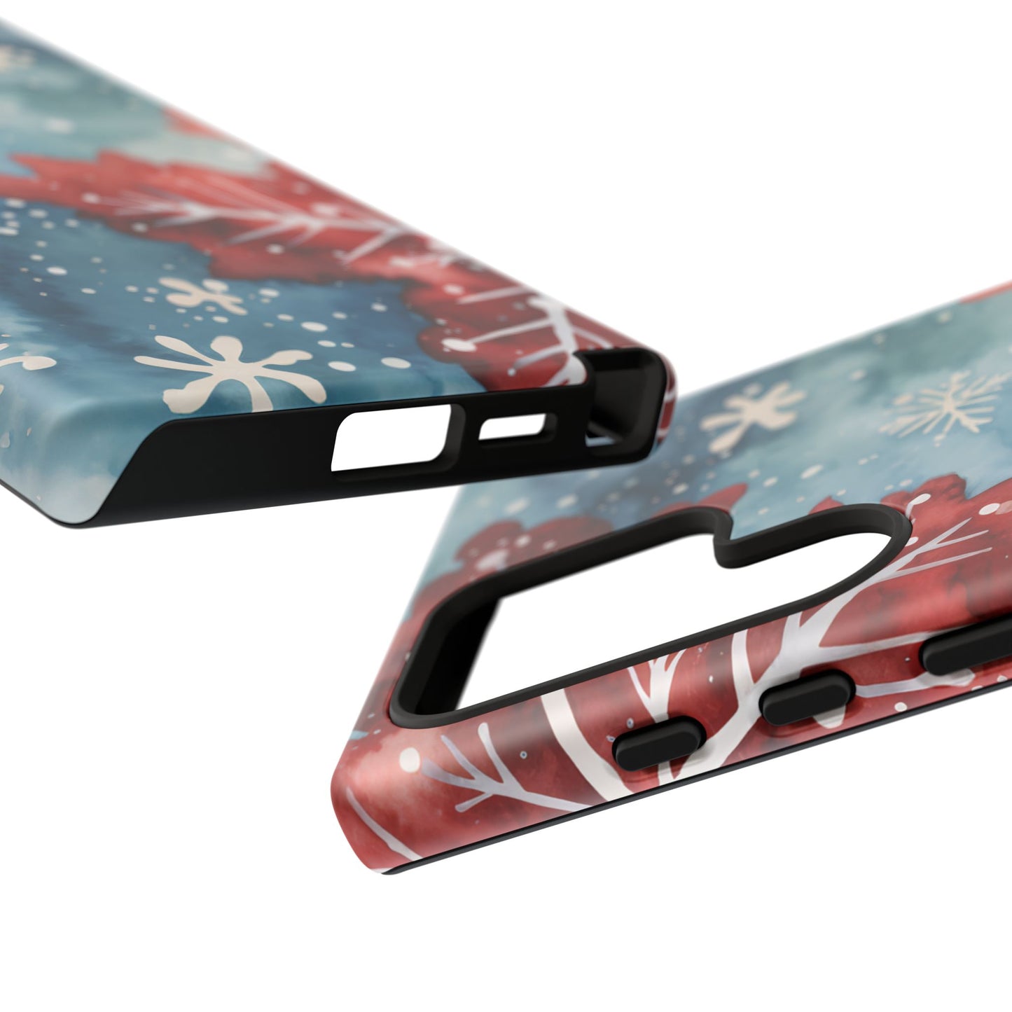Crimson Snowflake Charm – Samsung Galaxy Case