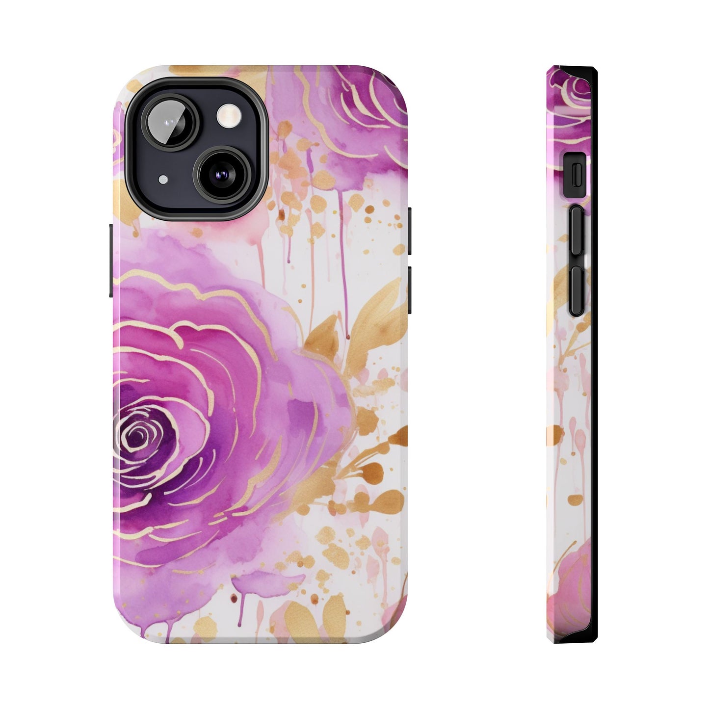 Radiant Purple & Gold Floral - iPhone Series Case