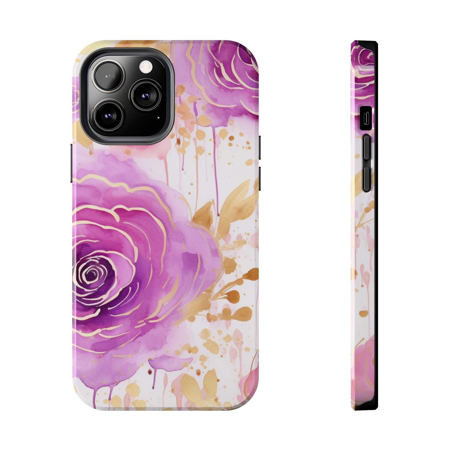 Radiant Purple & Gold Floral - iPhone Series Case