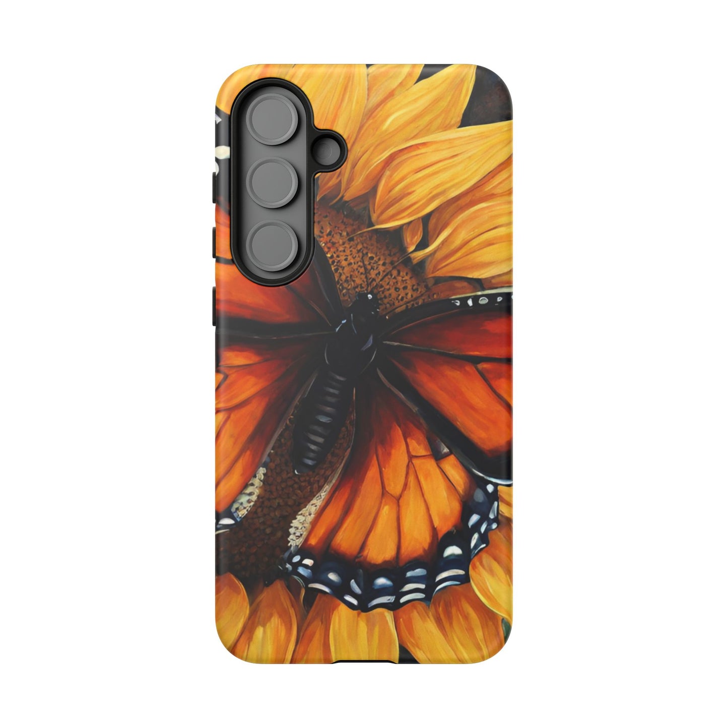 Monarch Butterfly & Sunflower Art – Samsung Galaxy Case