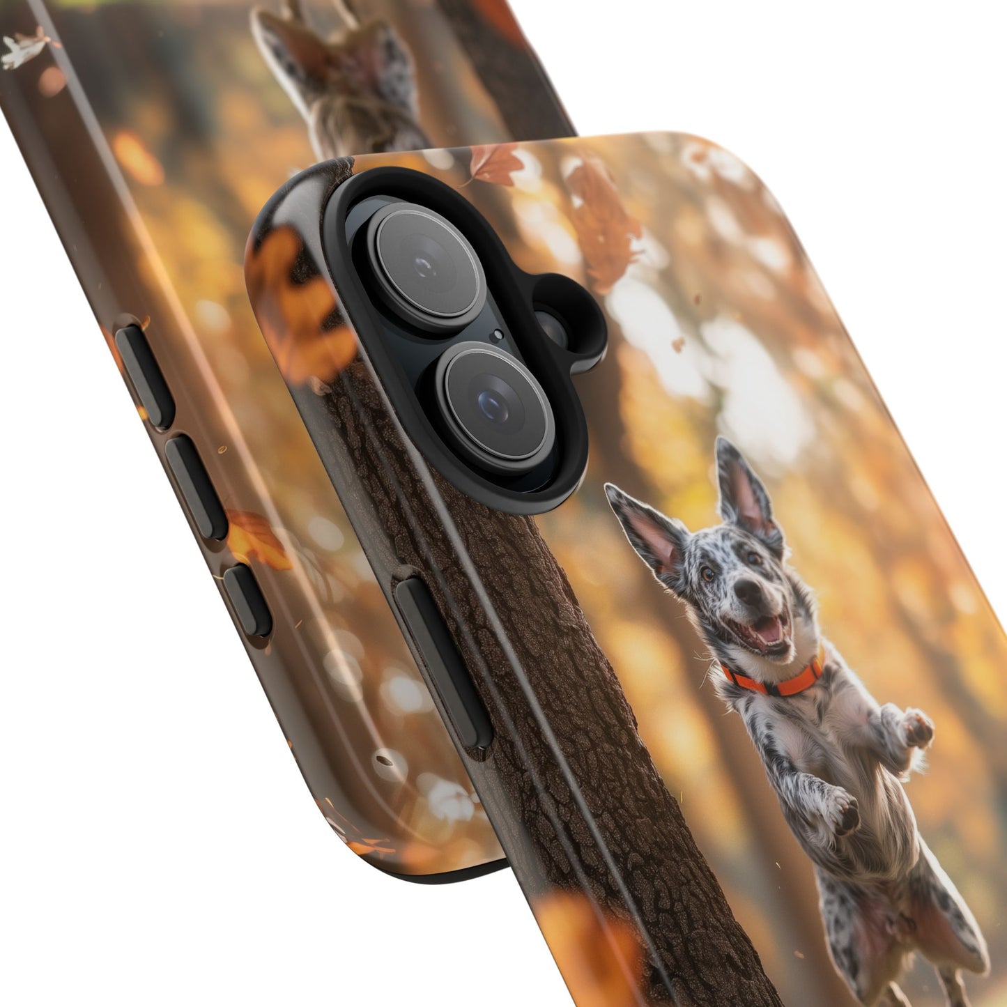 Energetic Blue Heeler Forest Pup Phone Case – Durable Outdoor-Inspired Design