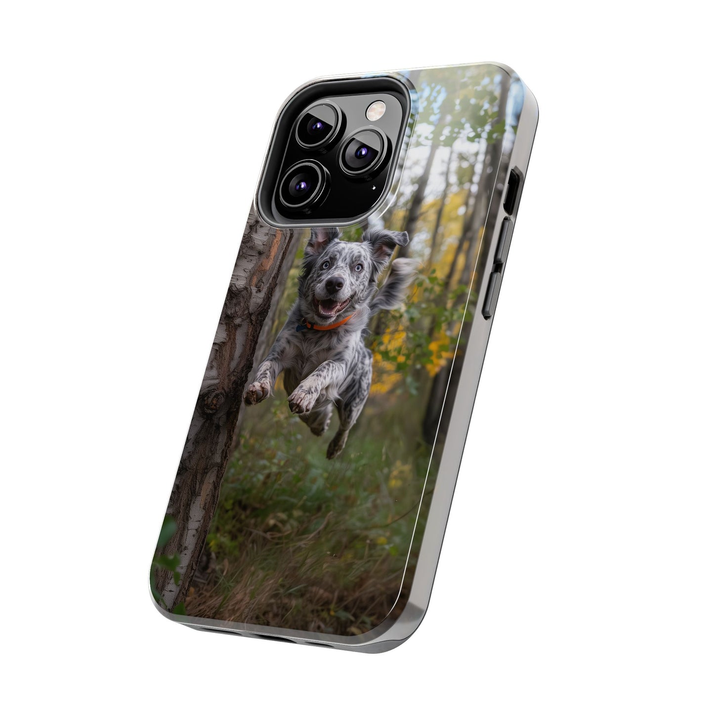 Happy Forest Dog iPhone Case – Nature-Inspired Protective Cover