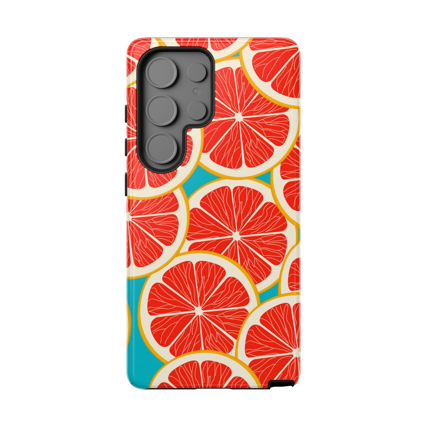 Ruby Grapefruit Pop Tough Samsung Galaxy Case – Vibrant Citrus Design, Shock-Resistant Protection