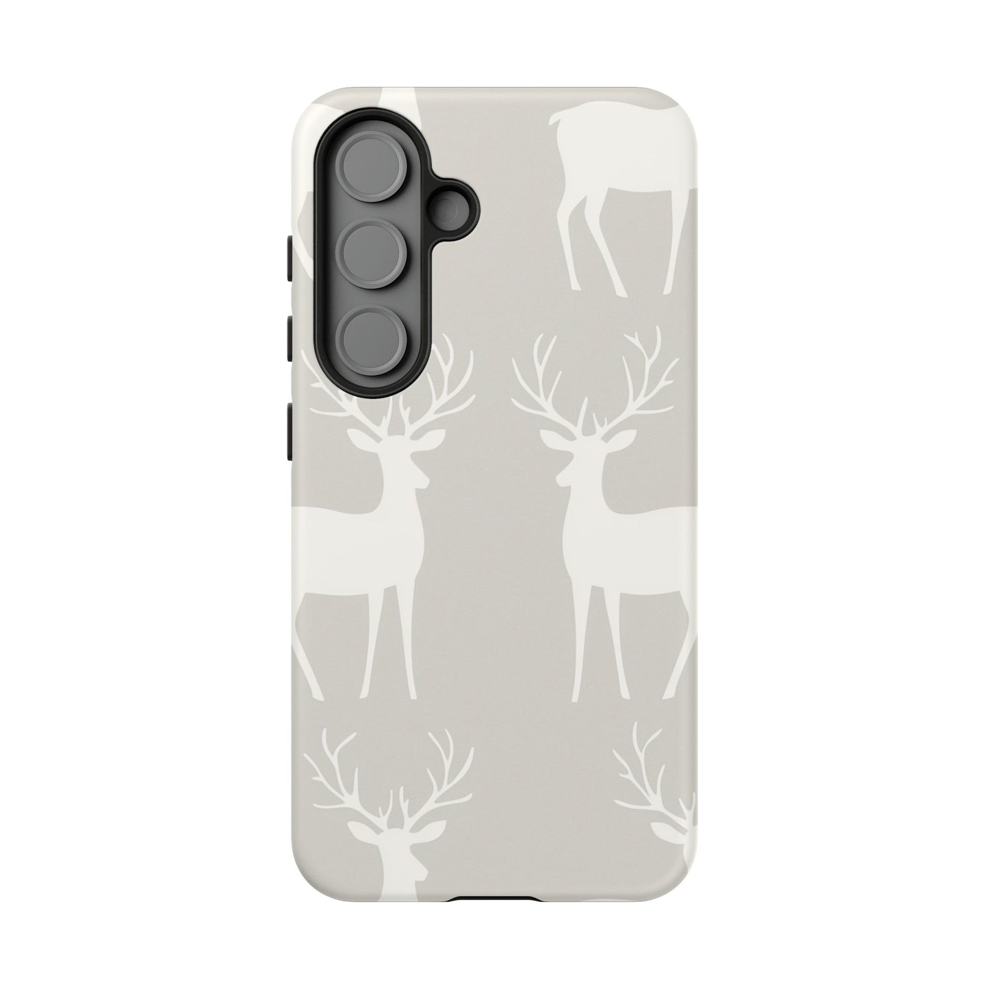 Elegant White Reindeer Pattern – Samsung Galaxy Series Case