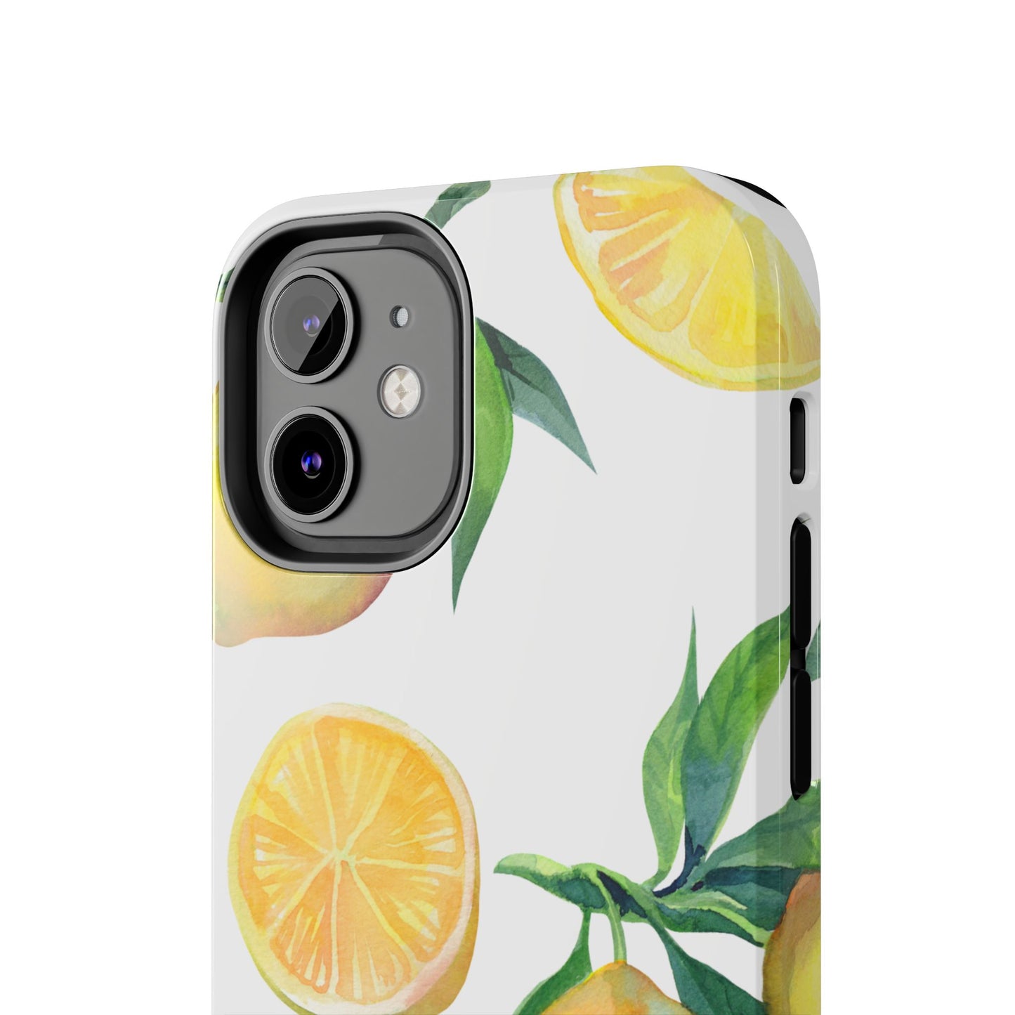 Lemon Grove Watercolor Tough iPhone Case – Fresh Citrus Design, Dual - Layer Protection - BOGO Cases