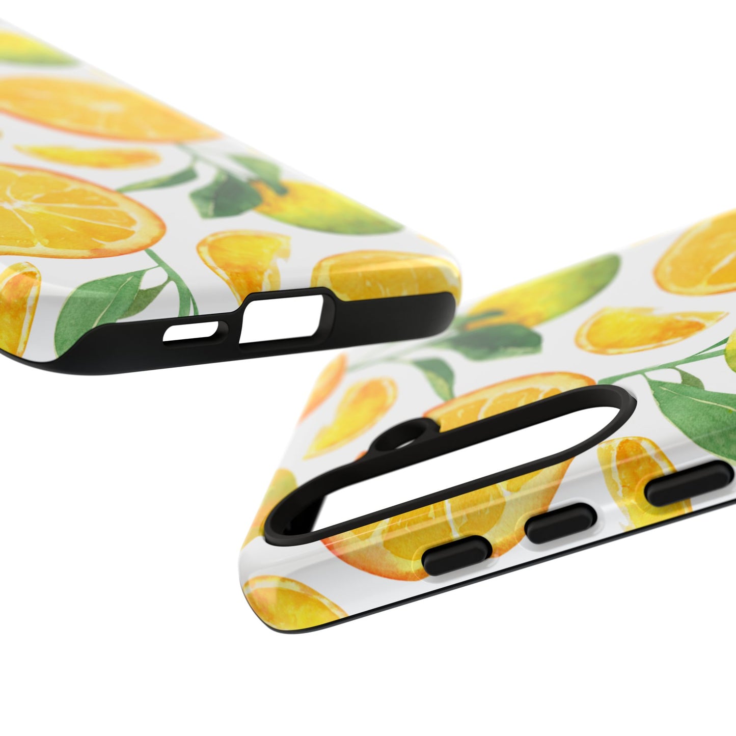 Sunny Citrus Grove Tough Samsung Galaxy Case – Watercolor Orange Design, Dual-Layer Protection