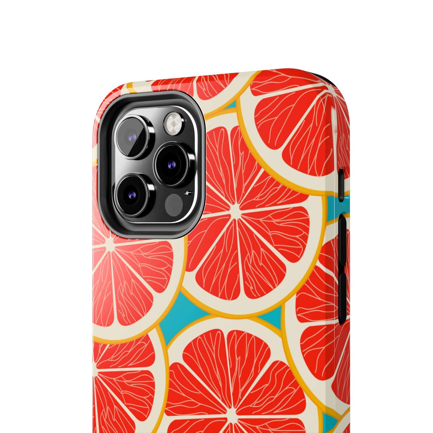 Ruby Grapefruit Pop Tough iPhone Case – Vibrant Citrus Design, Shock - Resistant Protection - BOGO Cases