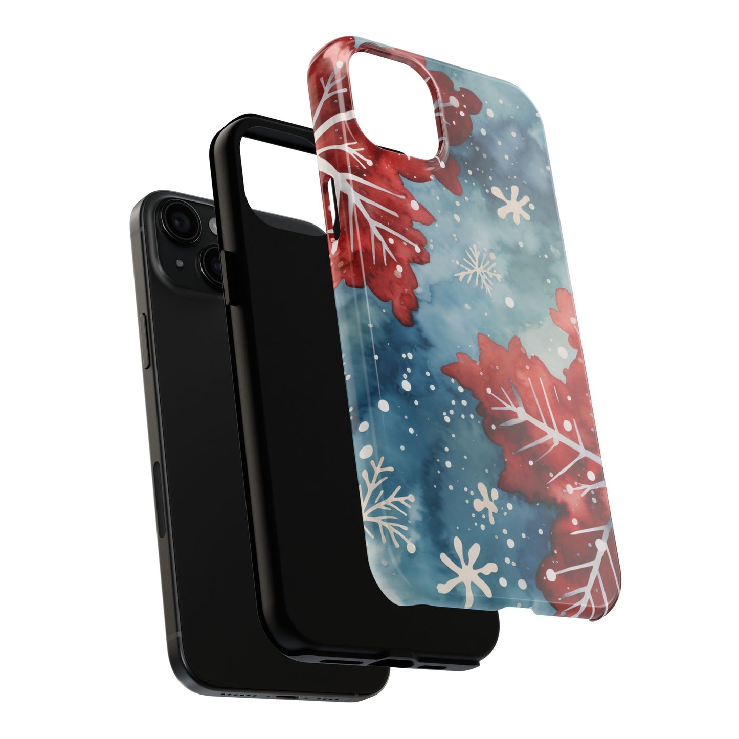Crimson Snowflake Charm – iPhone Case Details:
