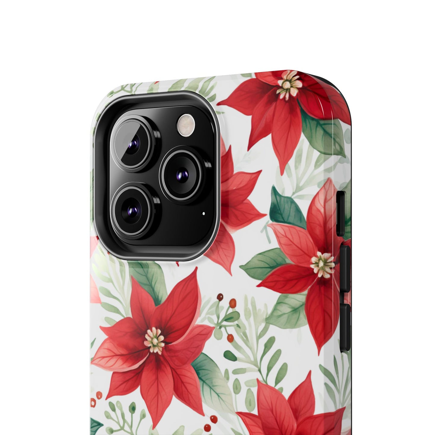 Festive Poinsettia Holiday Pattern – iPhone Series Case