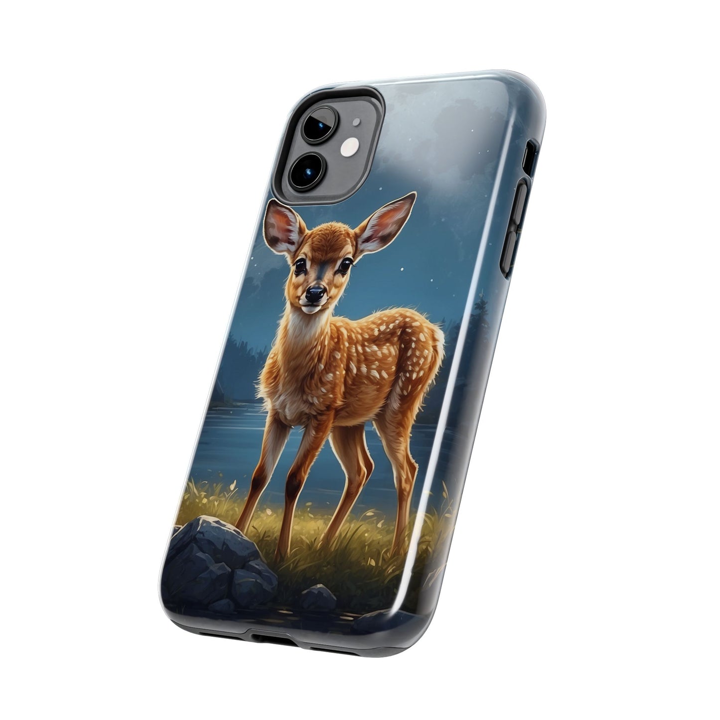 iPhone Case – Enchanted Fawn Under the Moonlit Sky