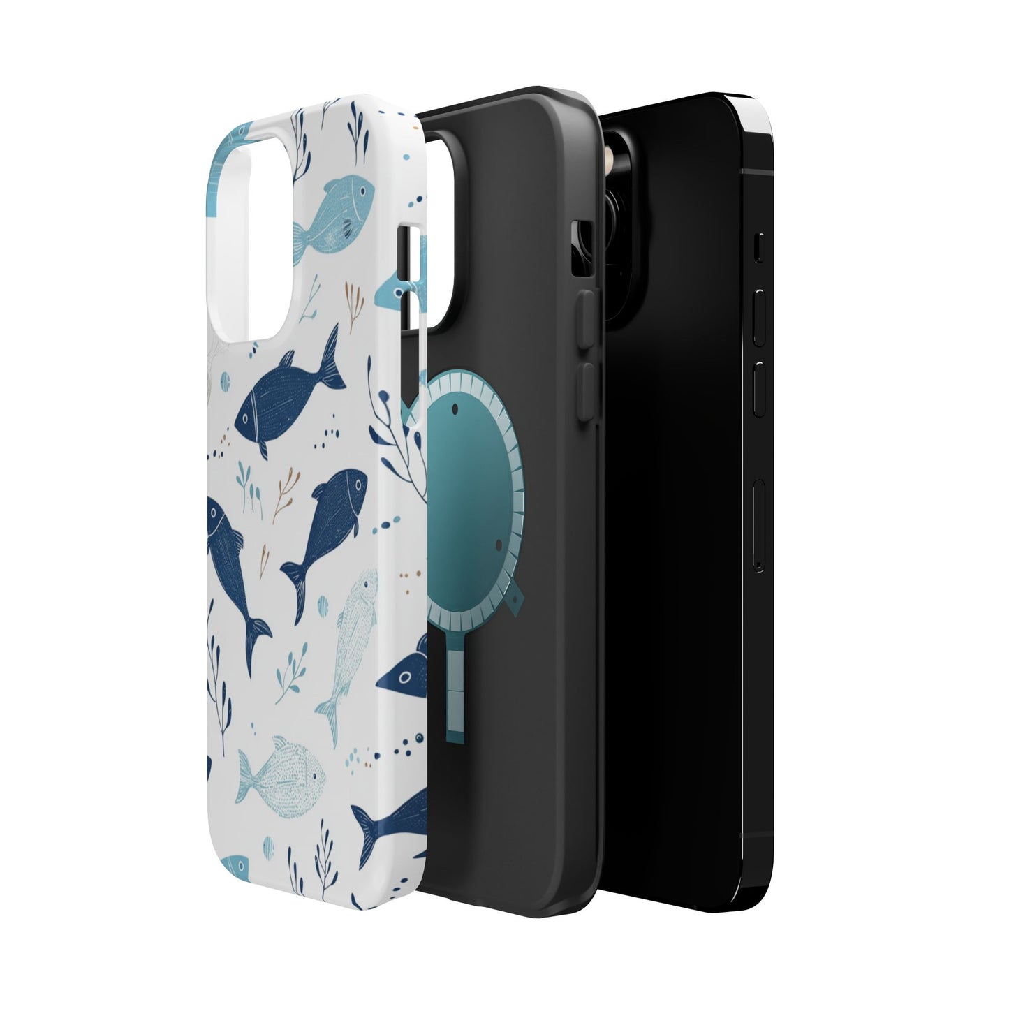 Oceanic Blue Fish Pattern - MagSafe iPhone Series Case