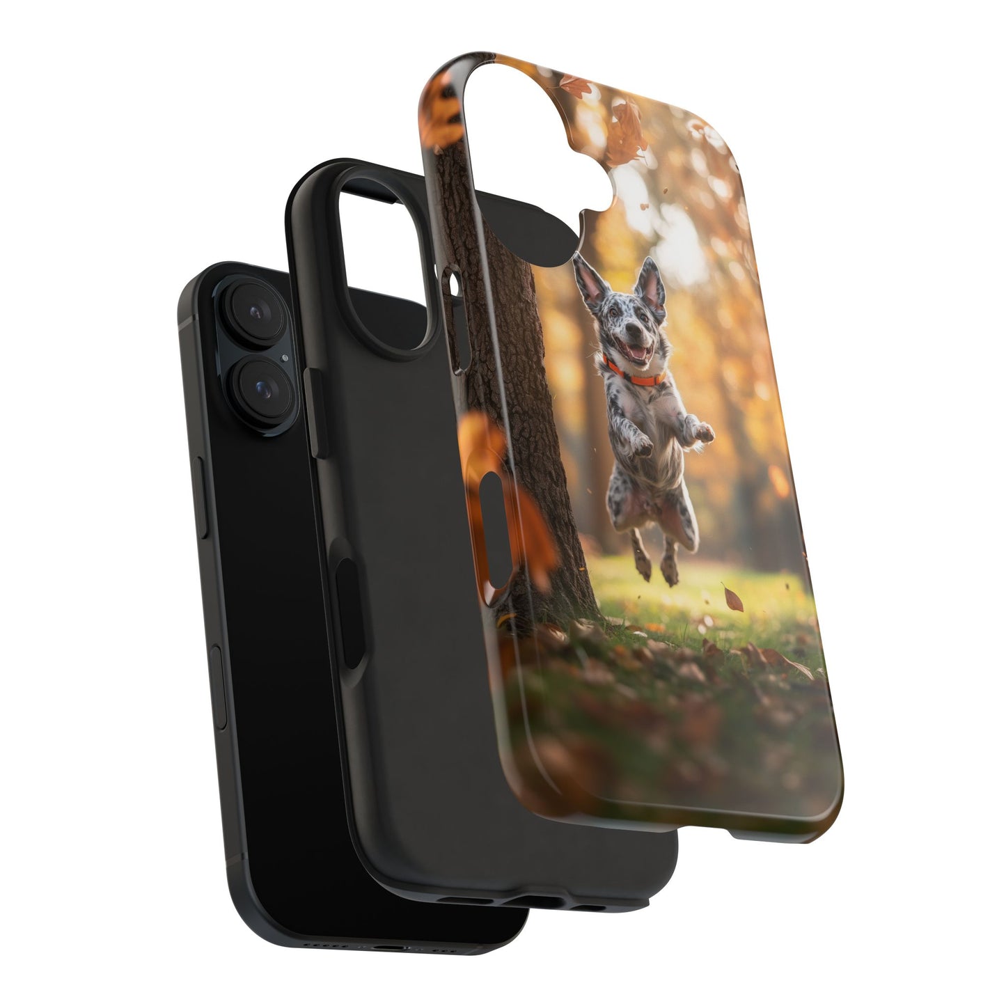 Energetic Blue Heeler Forest Pup Phone Case – Durable Outdoor-Inspired Design