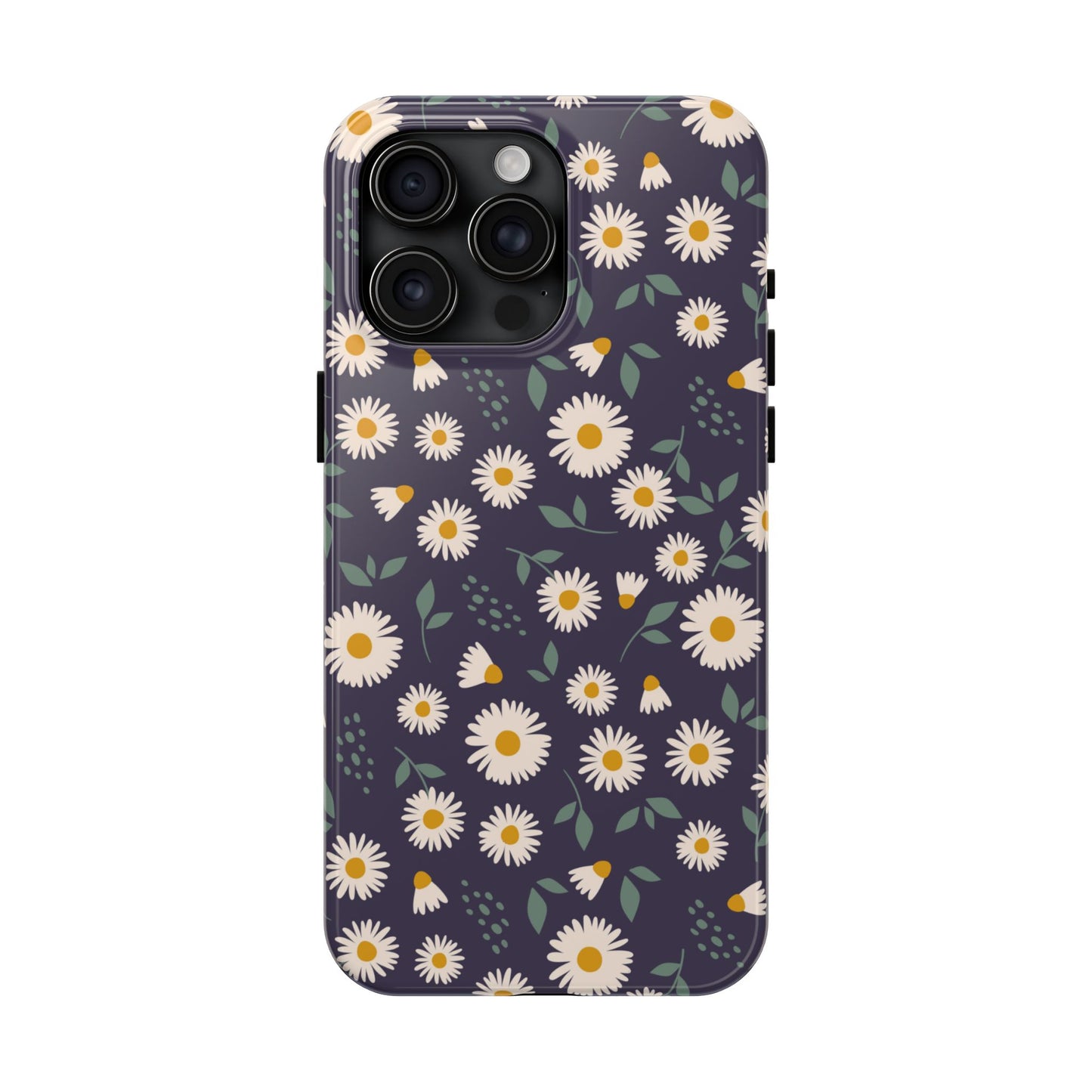 Midnight Daisy iPhone Case – Dark Navy Floral Design, Slim and Protective - BOGO Cases