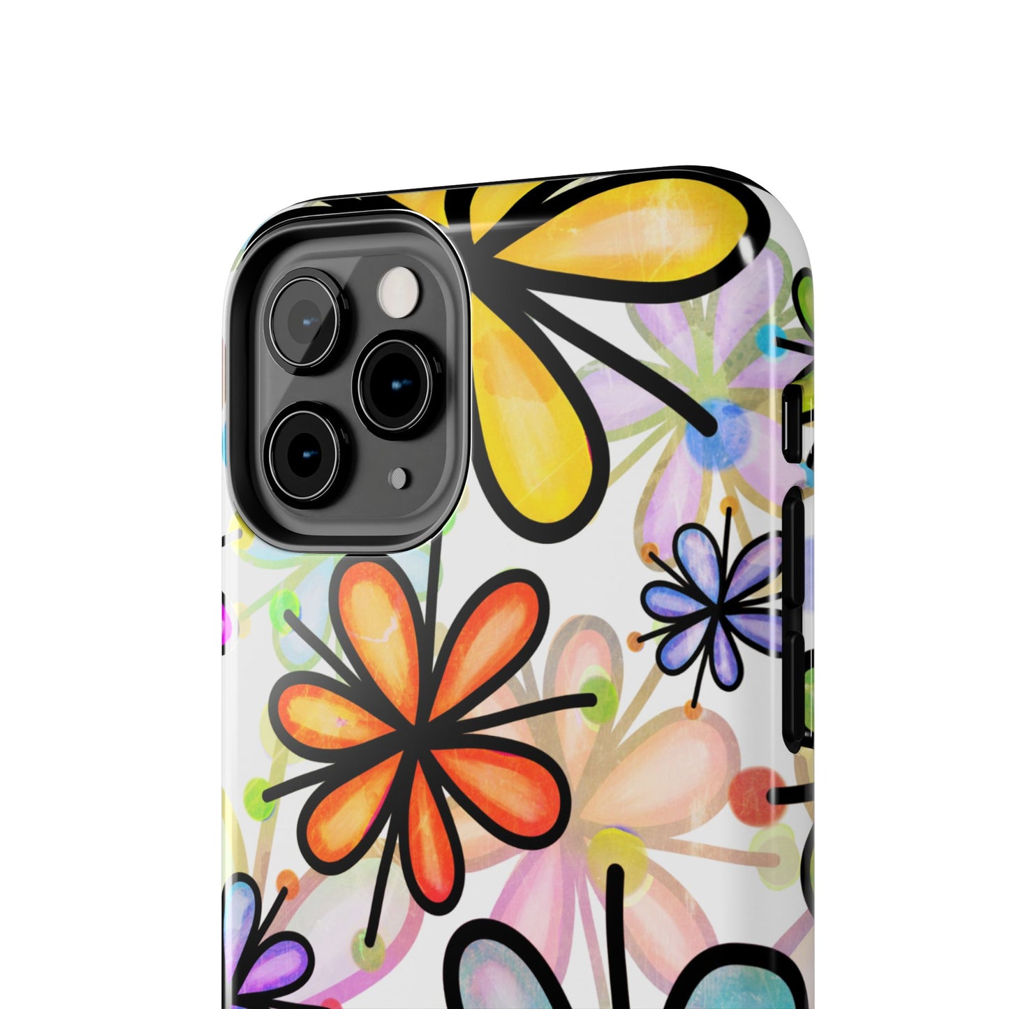 Retro Floral Pop iPhone Case – Ultra-Slim Design, High-Gloss Finish